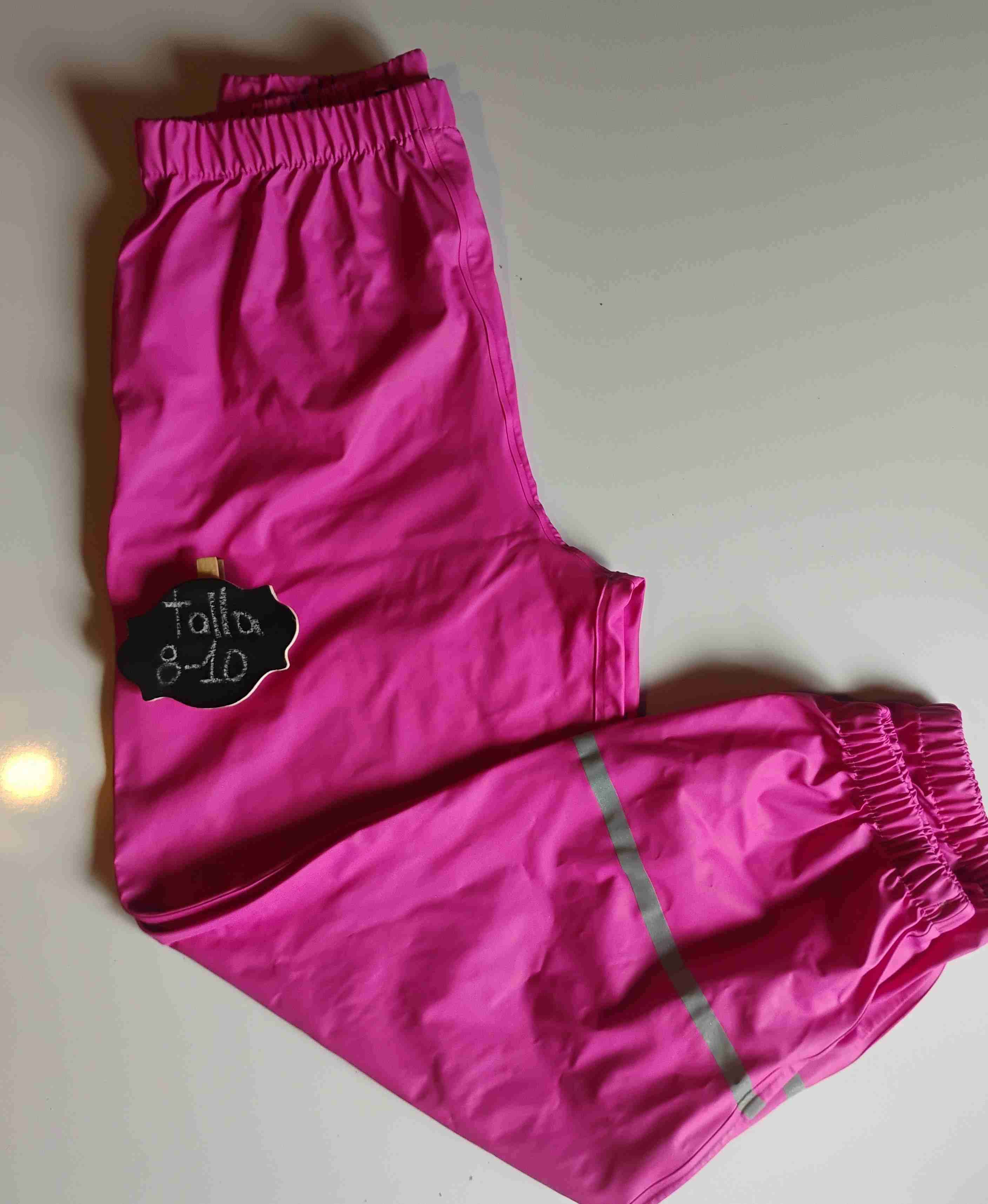 Pantalón impermeable rosa infantil