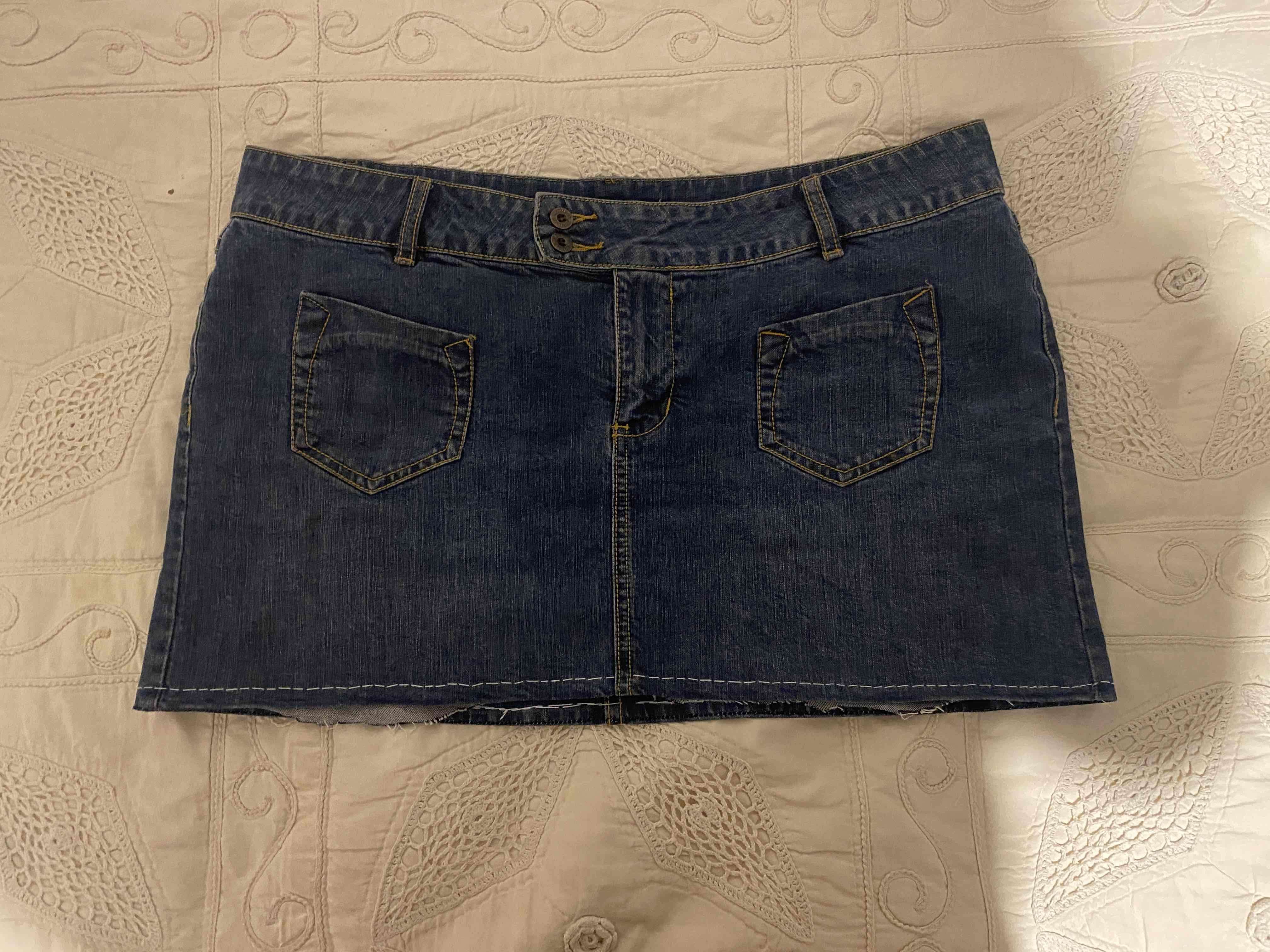 Falda de mezclilla azul