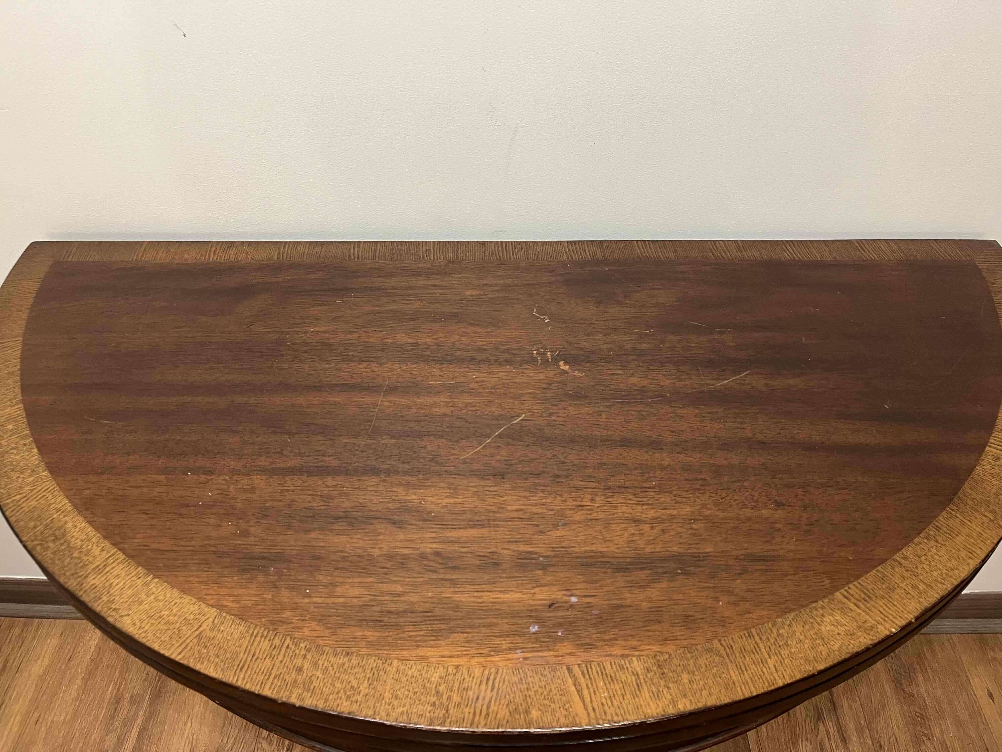 Mesa consola semicircular de madera - miniatura 2