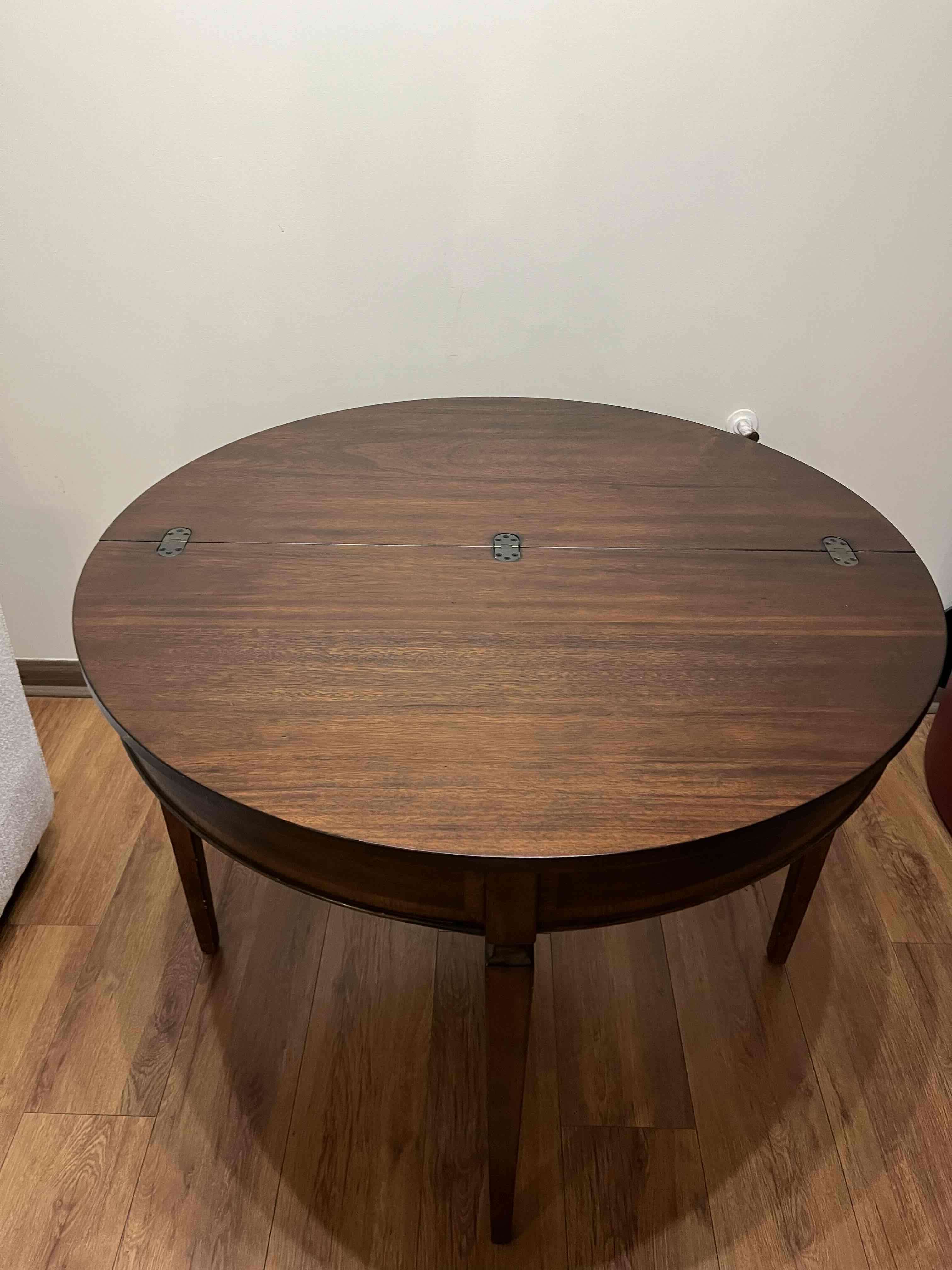Mesa consola semicircular de madera - miniatura 4