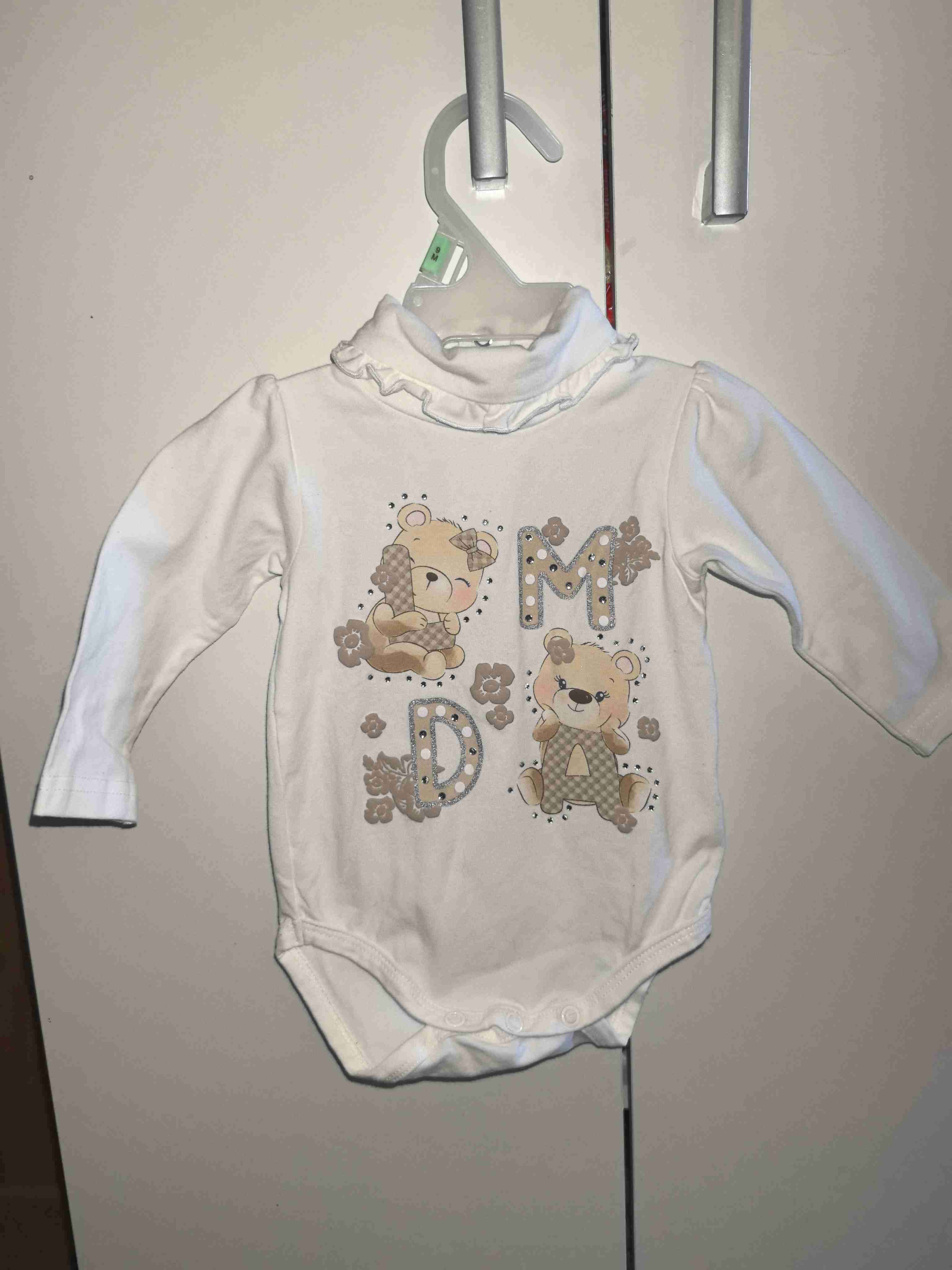 Body de bebé blanco con ositos