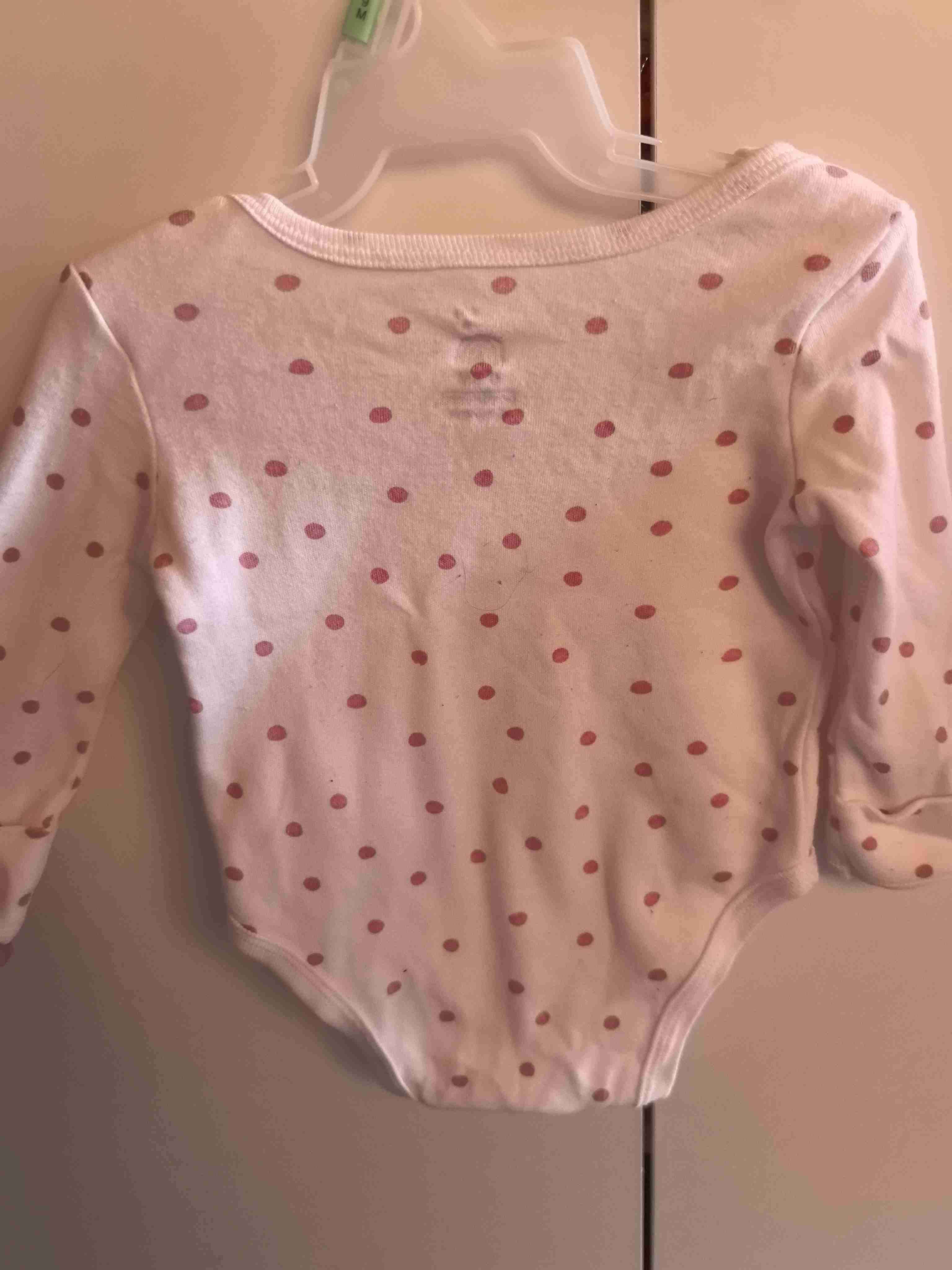 Body bebé blanco con lunares rosas - miniatura 2