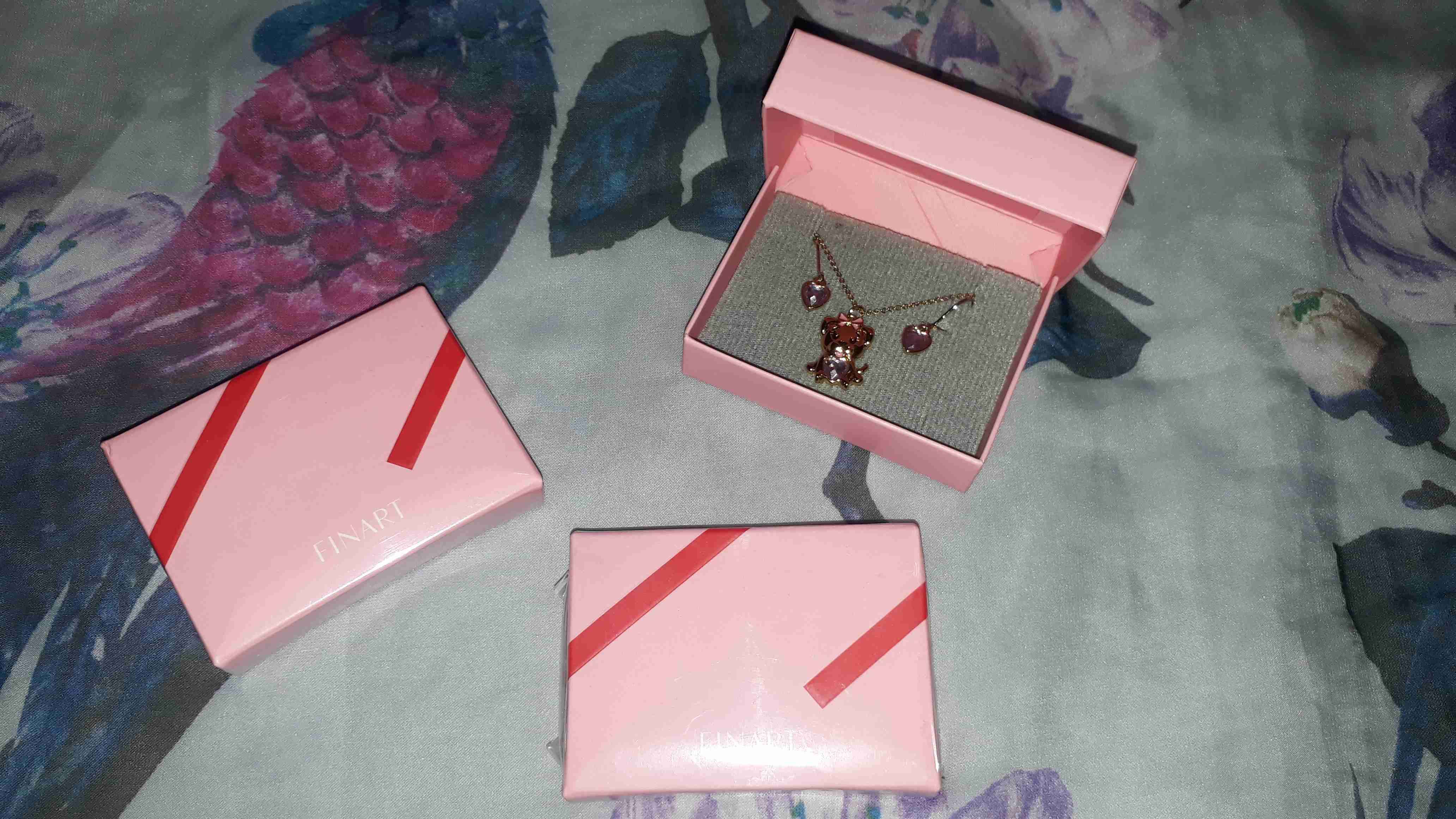 Set collar y aros dije perrito modelo doggy friend - miniatura 2