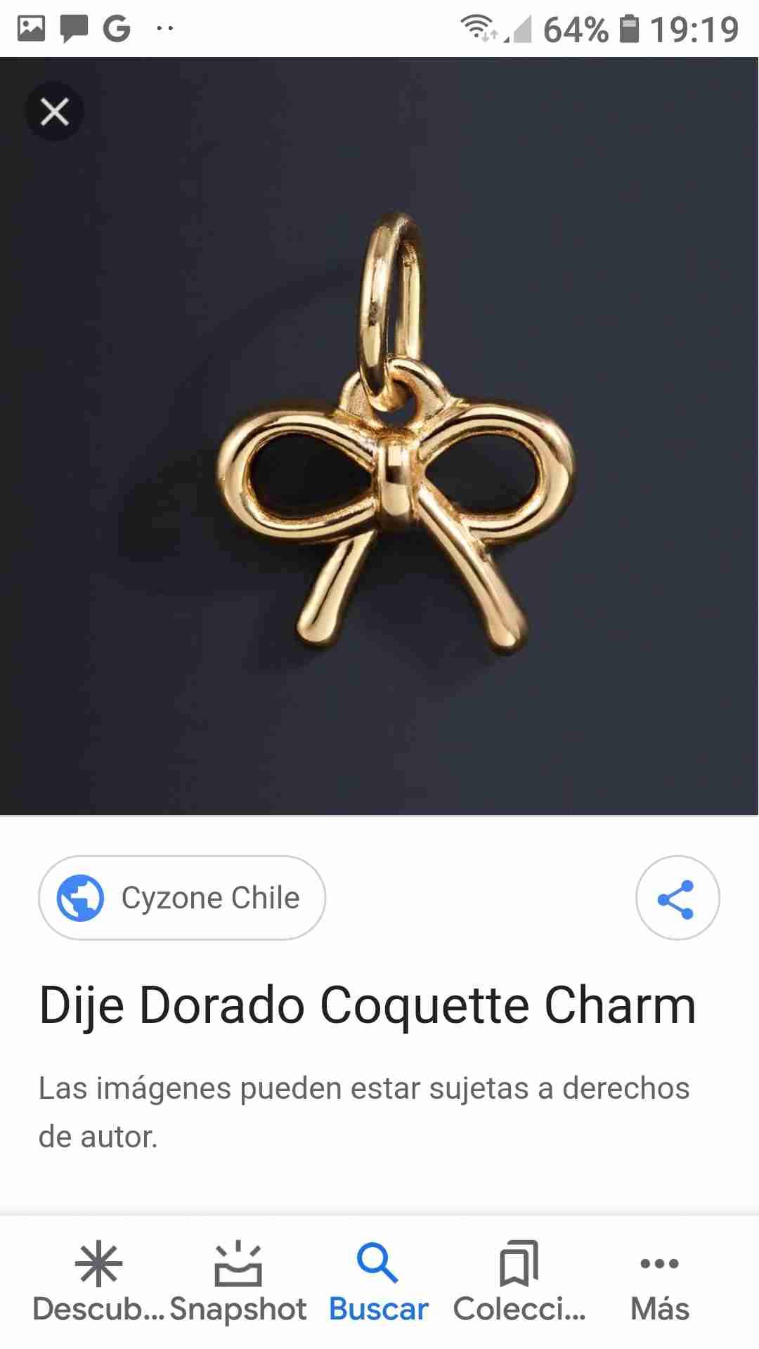 Charm dorado Coquette