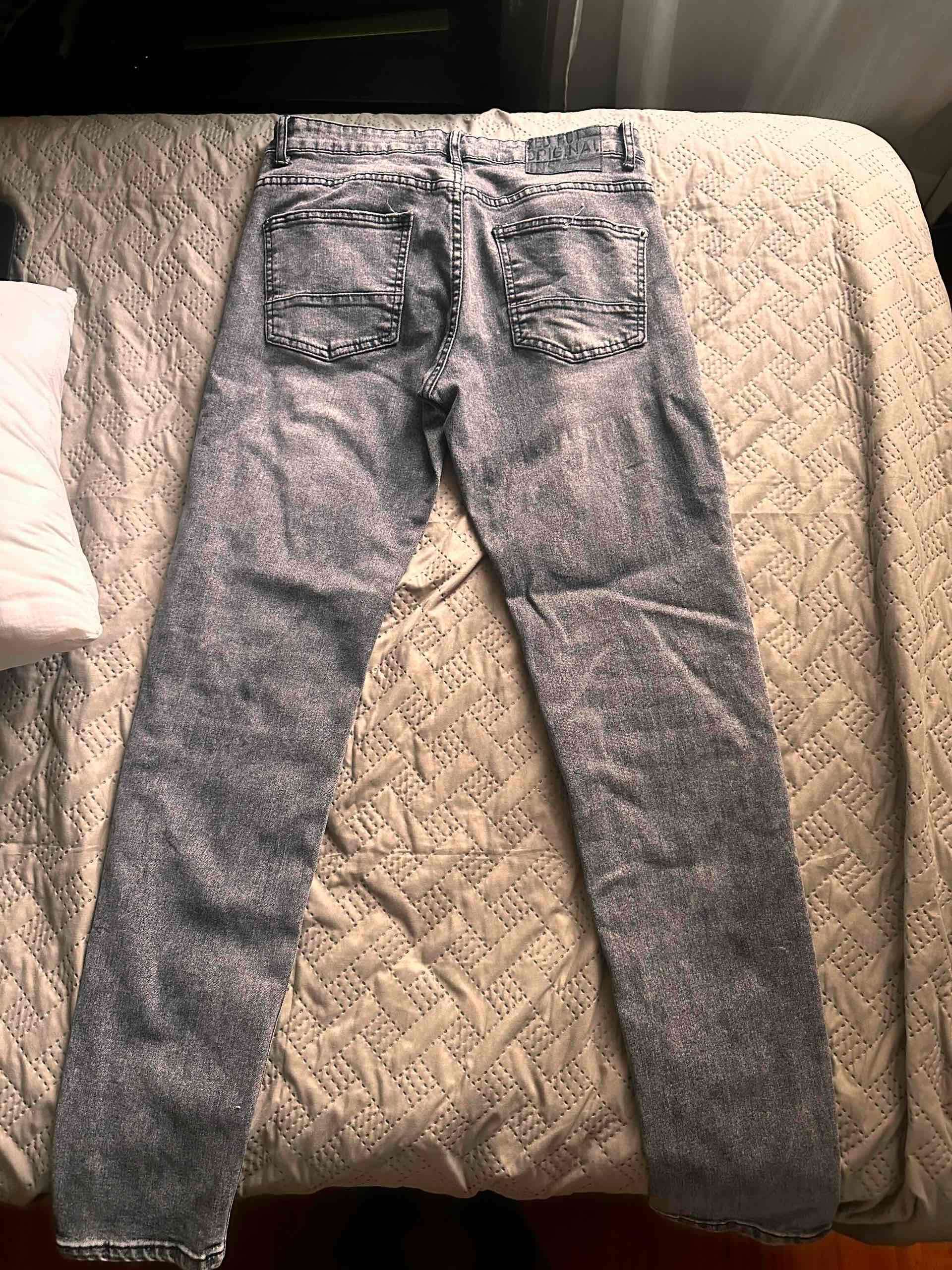 Jeans grises skinny talla 40 - miniatura 2
