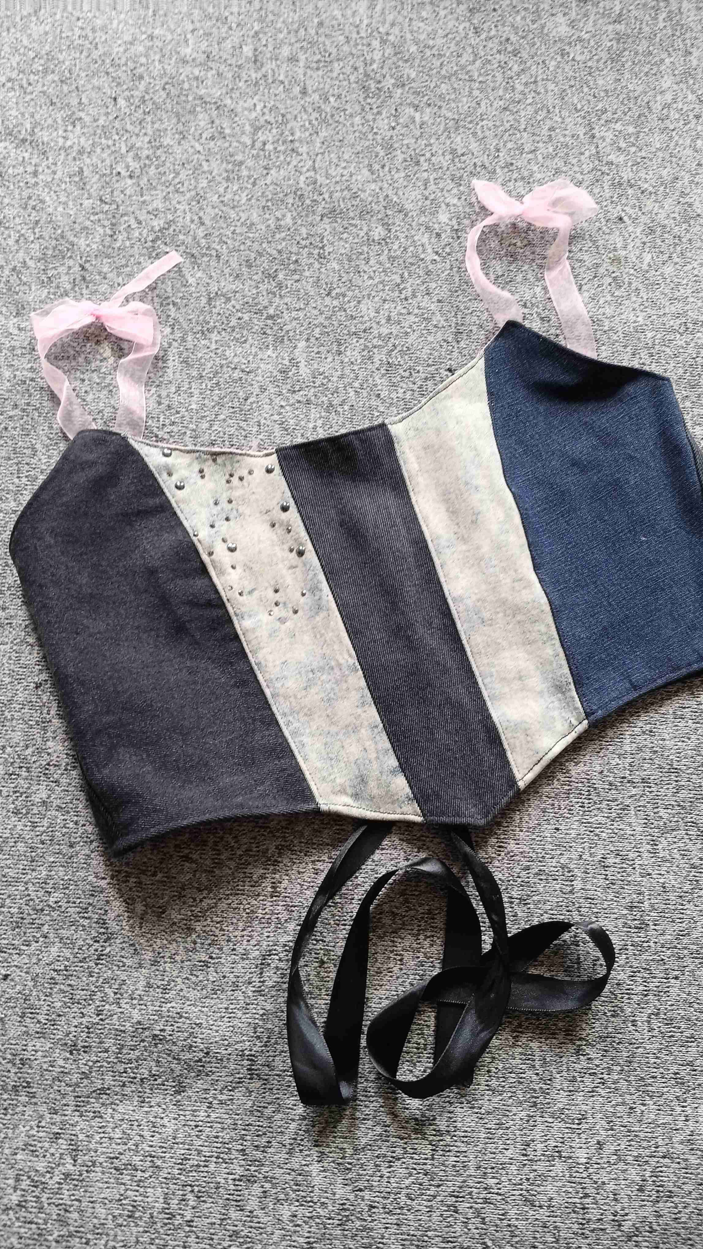 Top corset de parches