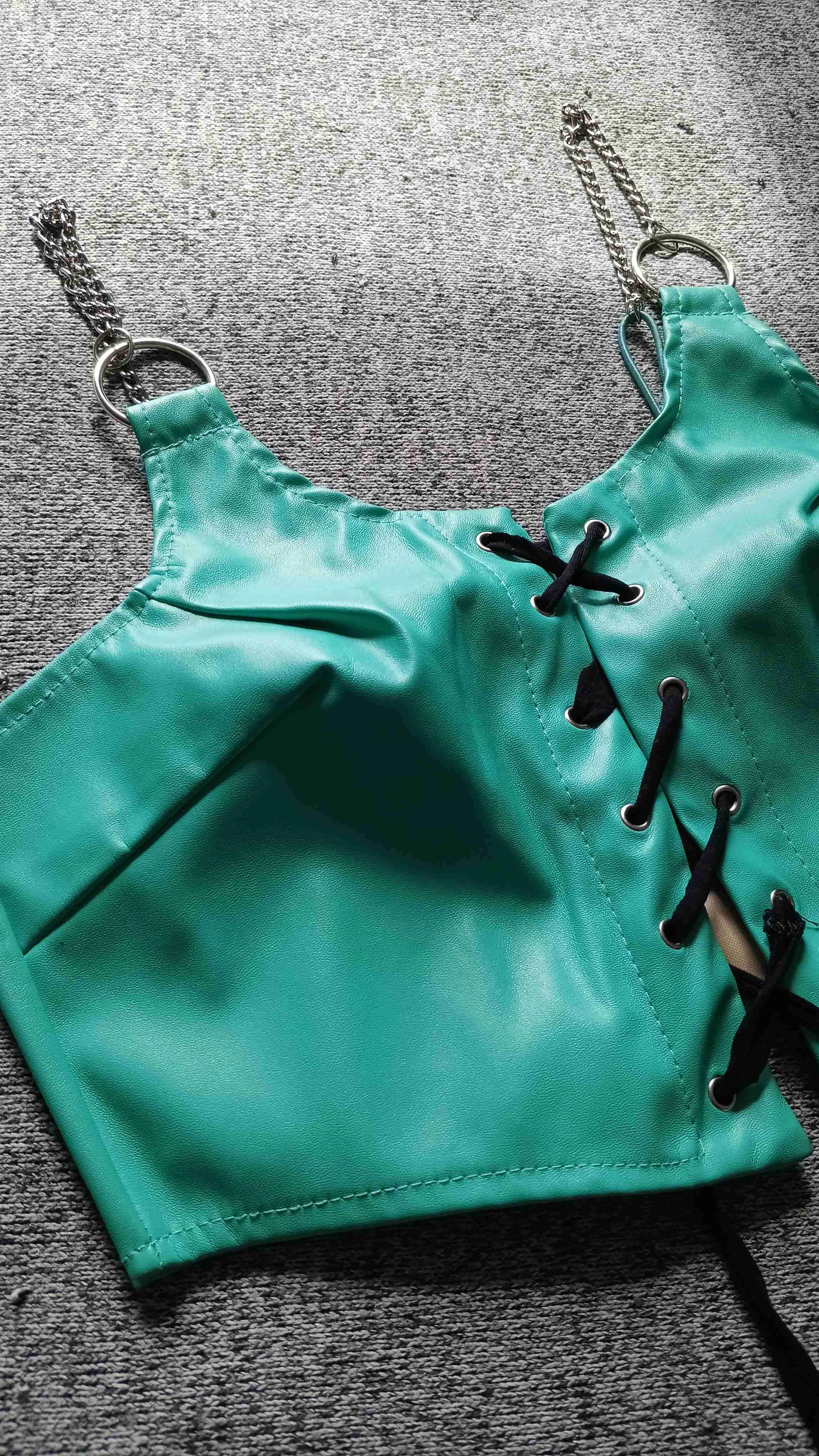 Top corsé color turquesa - miniatura 2