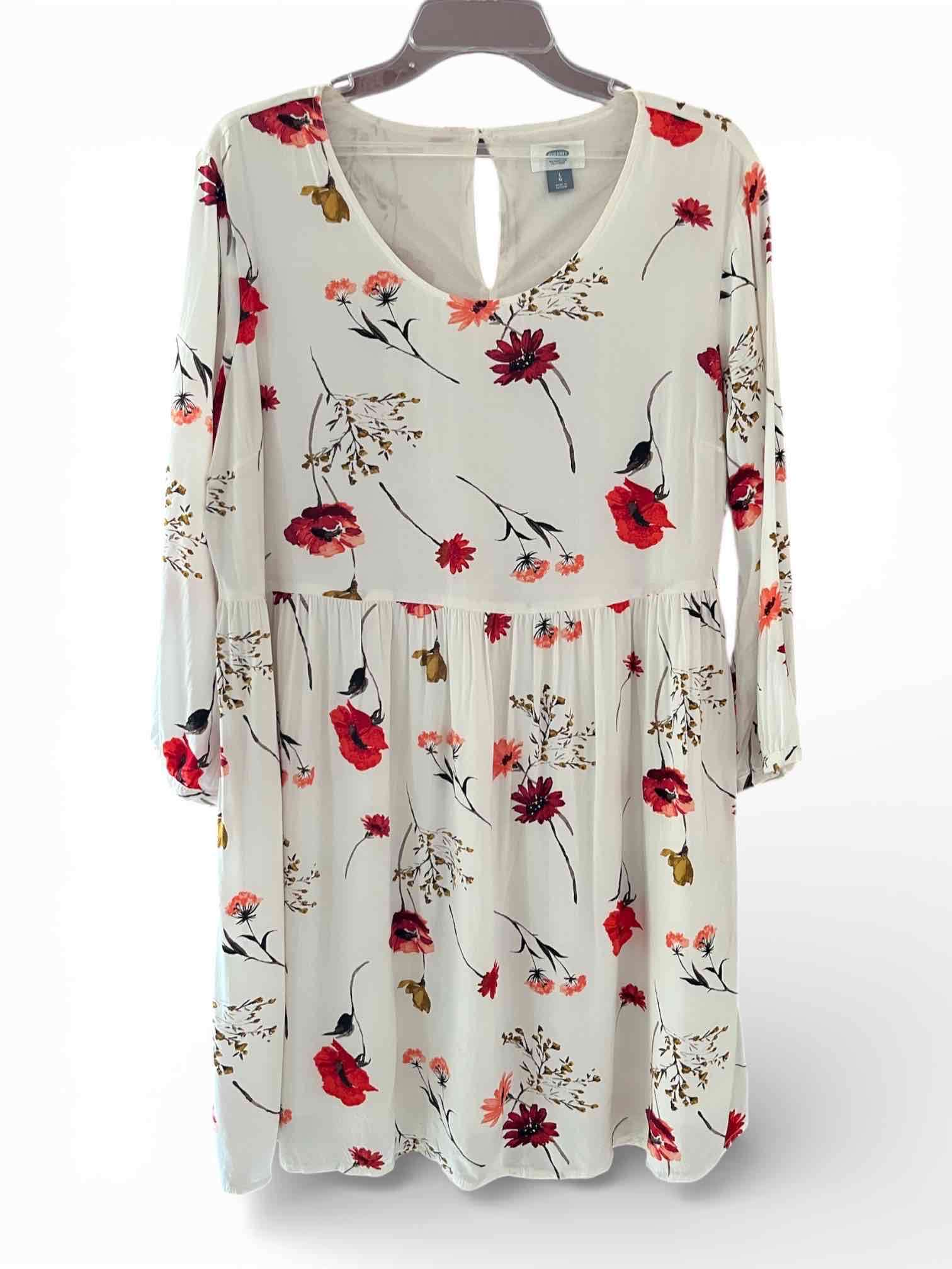 Vestido floreado blanco OLD NAVY talla L