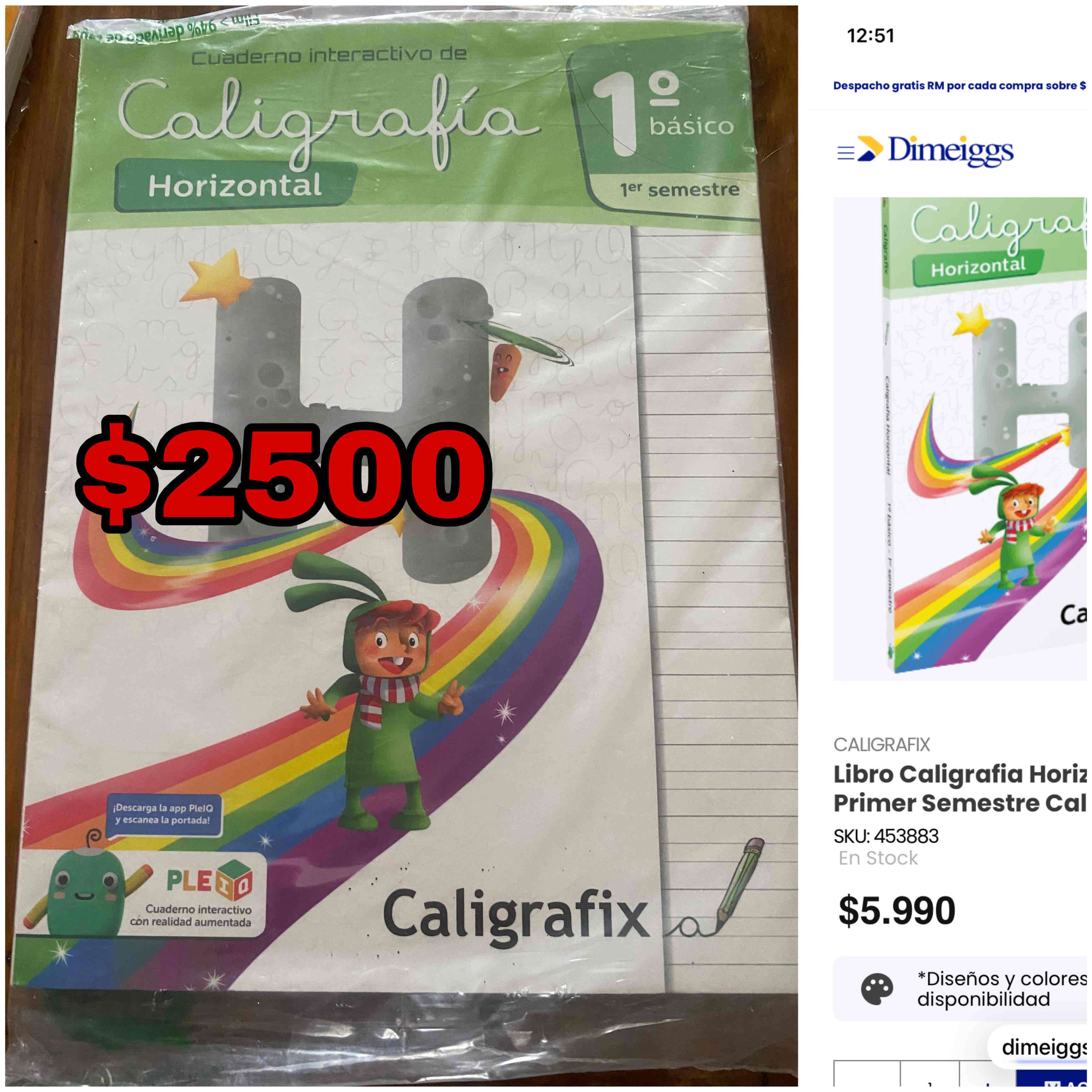 Cuaderno Caligrafía 1° básico