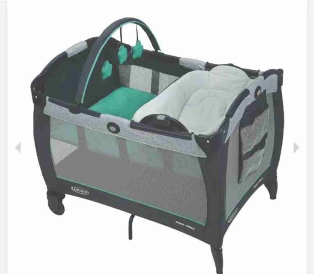 Cuna corral Graco plegable y coche paseo - miniatura 3