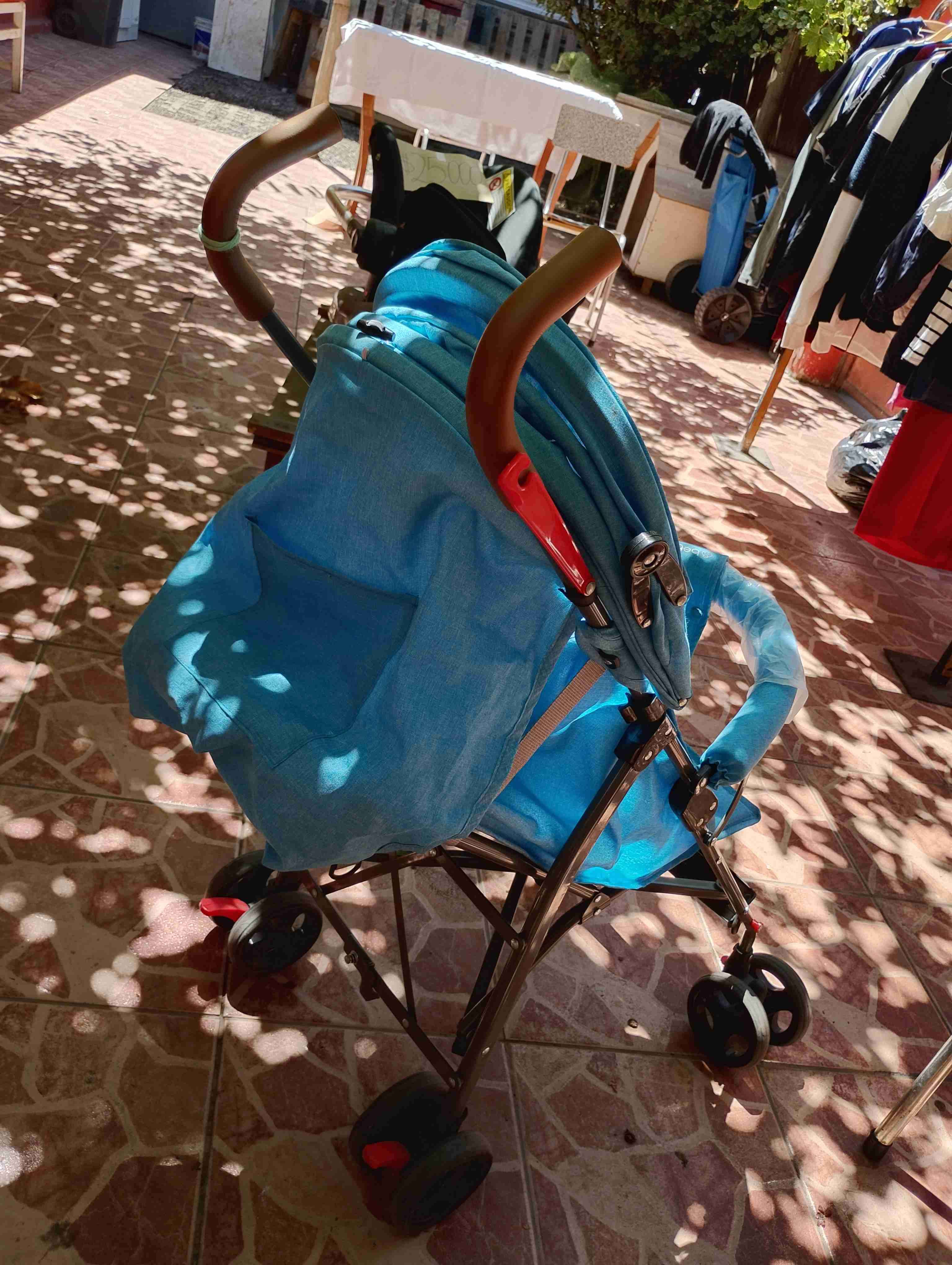 Coche de paseo azul para bebé - miniatura 3