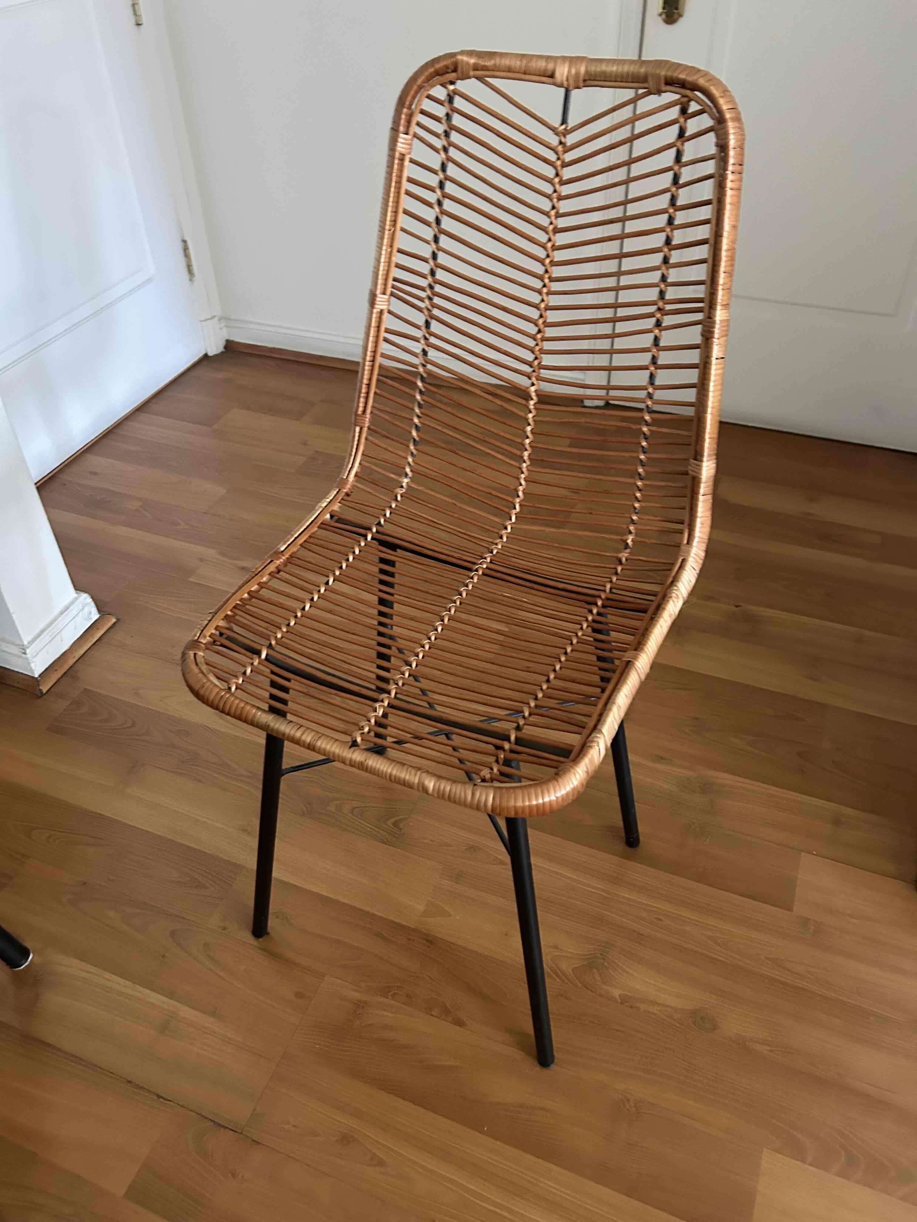 Pareja de sillas de mimbre - miniatura 3