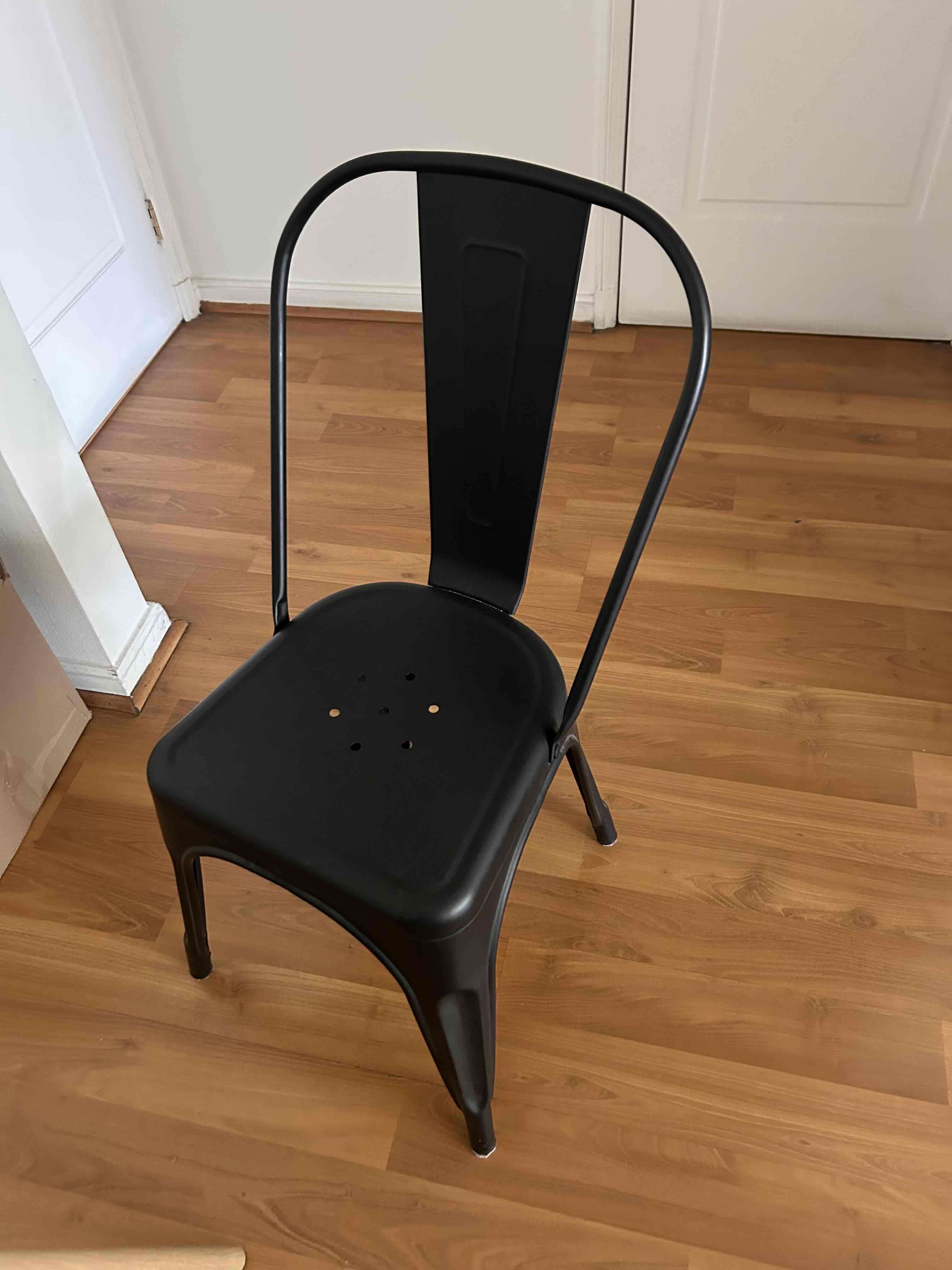 Silla Tolix negra mate - miniatura 4