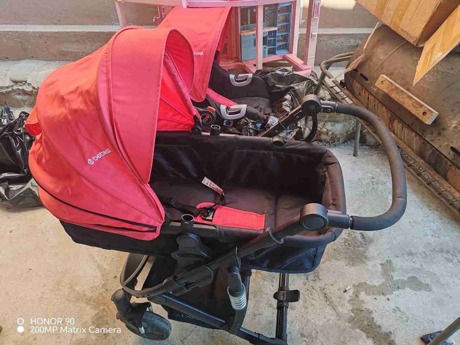 Coche de bebé Bebesit rojo - miniatura 2