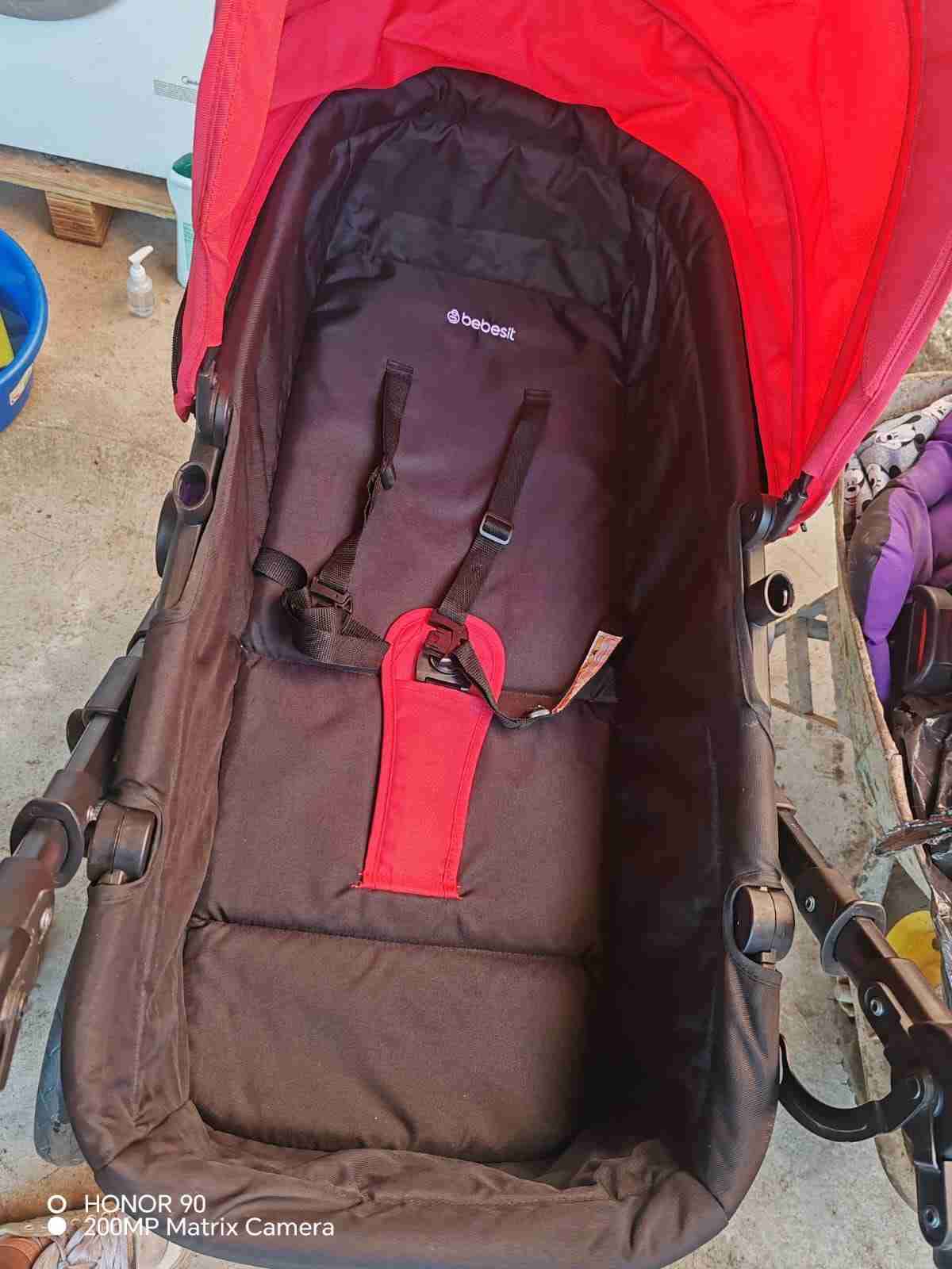 Coche de bebé Bebesit rojo - miniatura 3