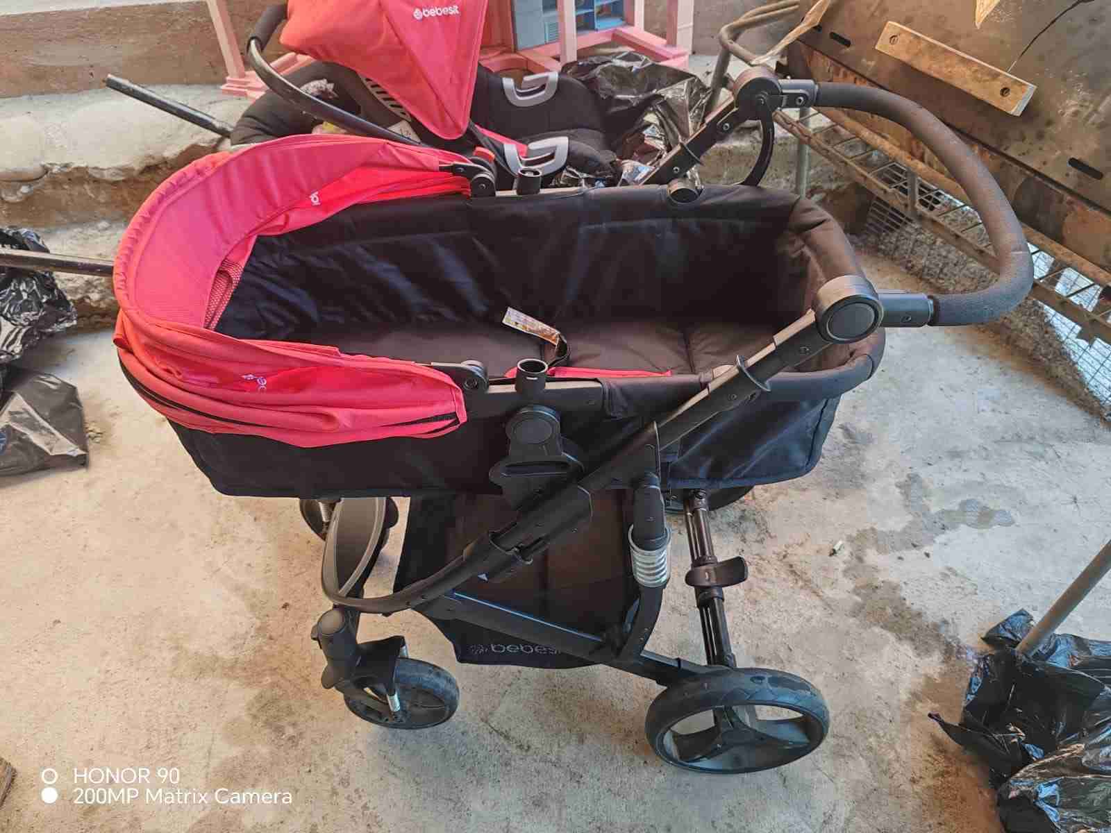 Coche de bebé Bebesit rojo - miniatura 4