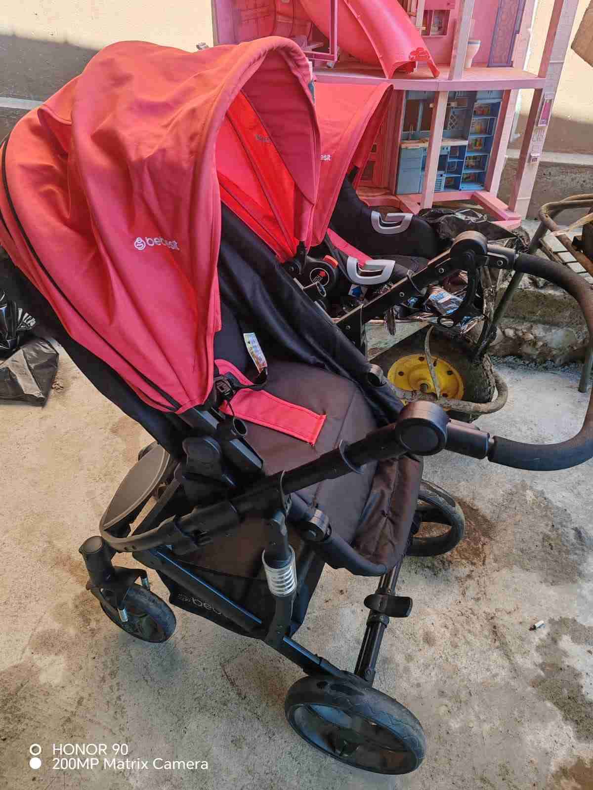 Coche de bebé Bebesit rojo - miniatura 5