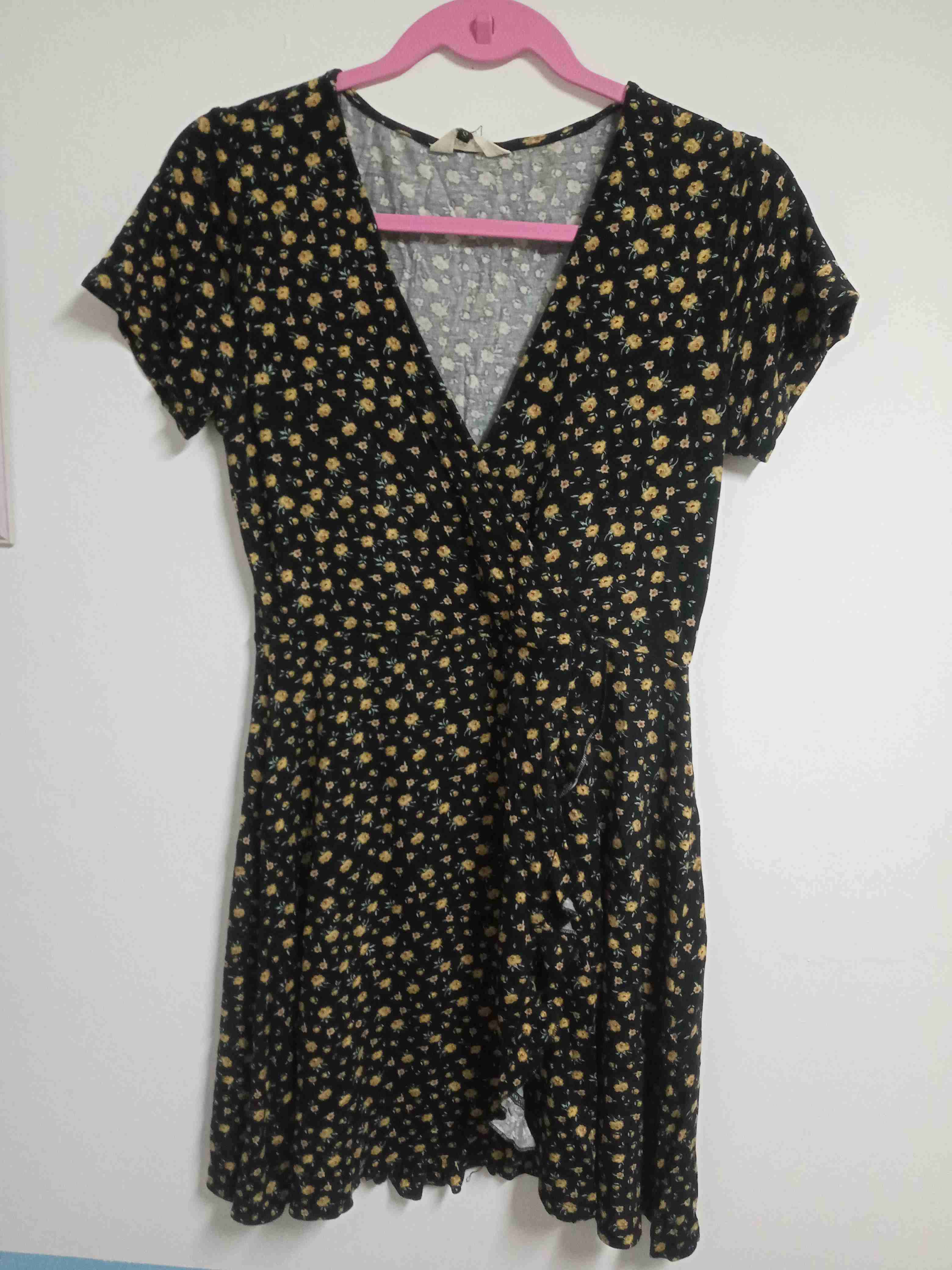 Vestido floral negro