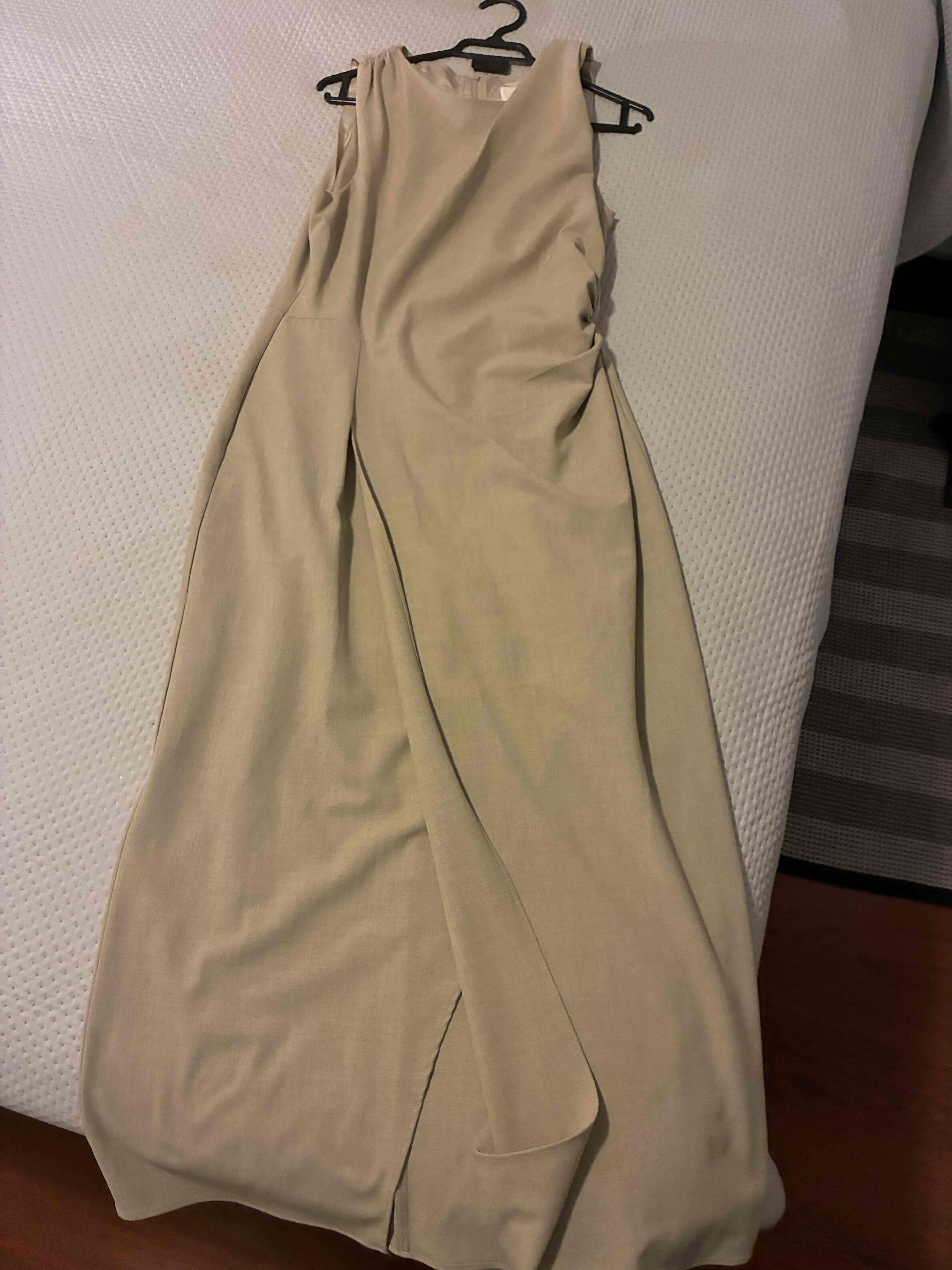 Vestido largo beige - miniatura 3
