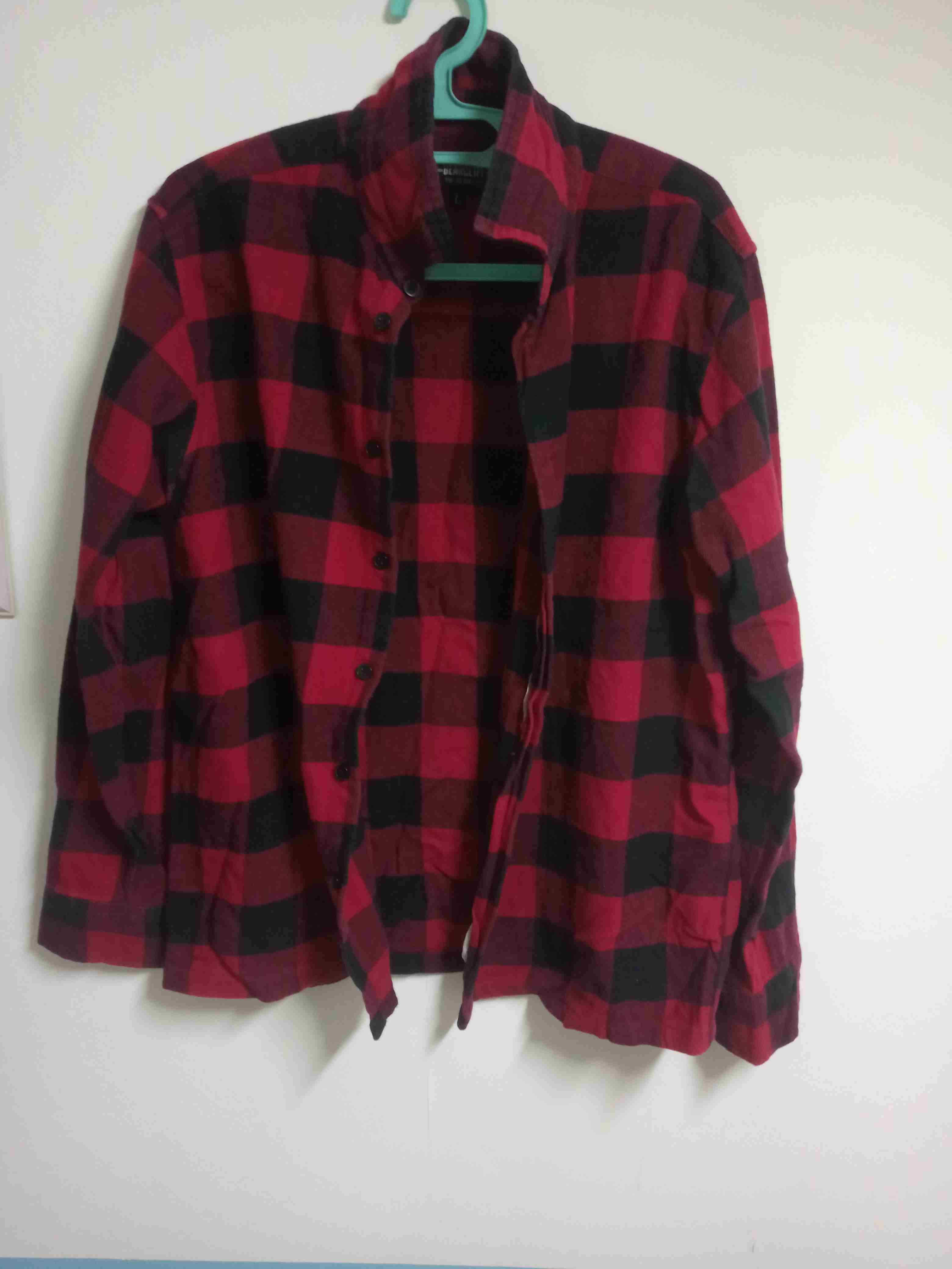 Camisa de franela roja a cuadros