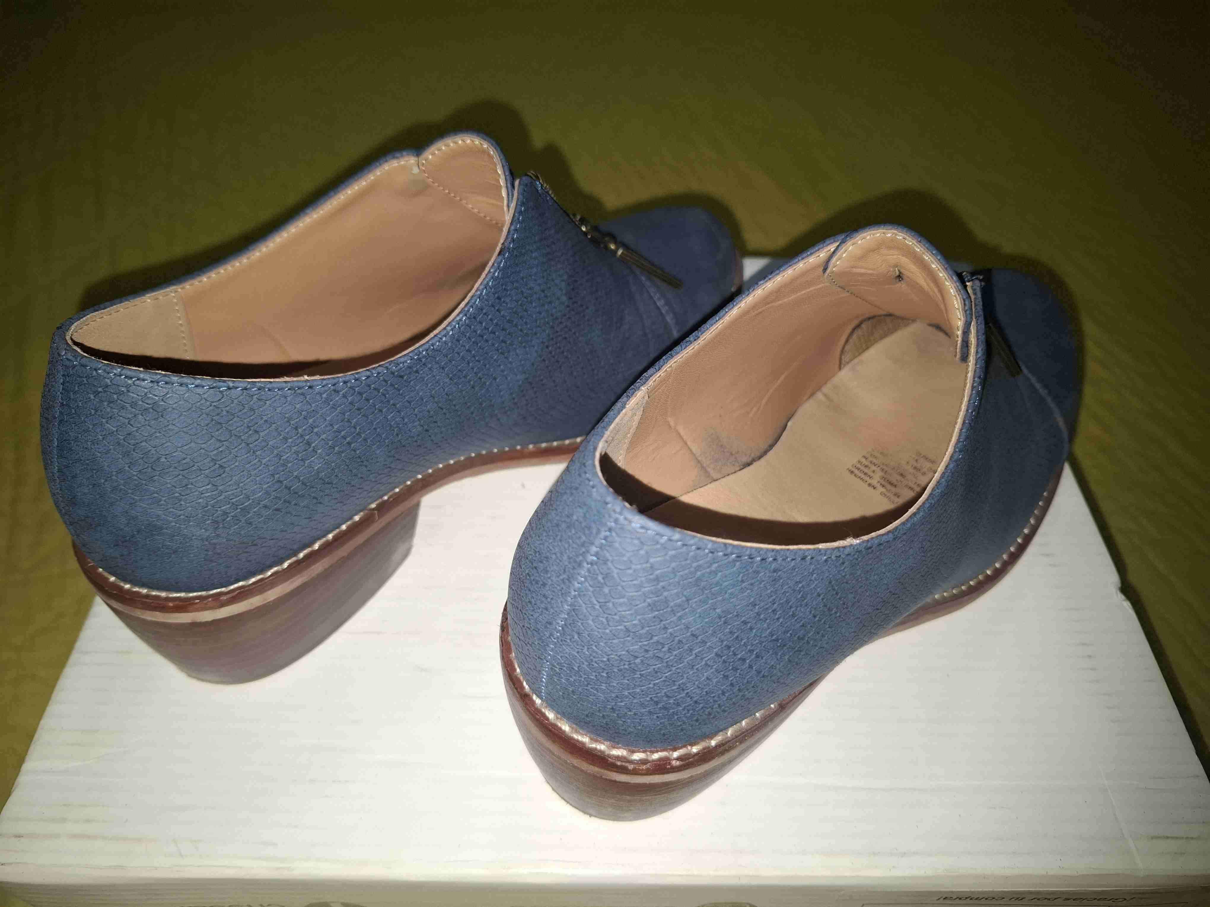 Zapatos Mujer azul con cierre - miniatura 4