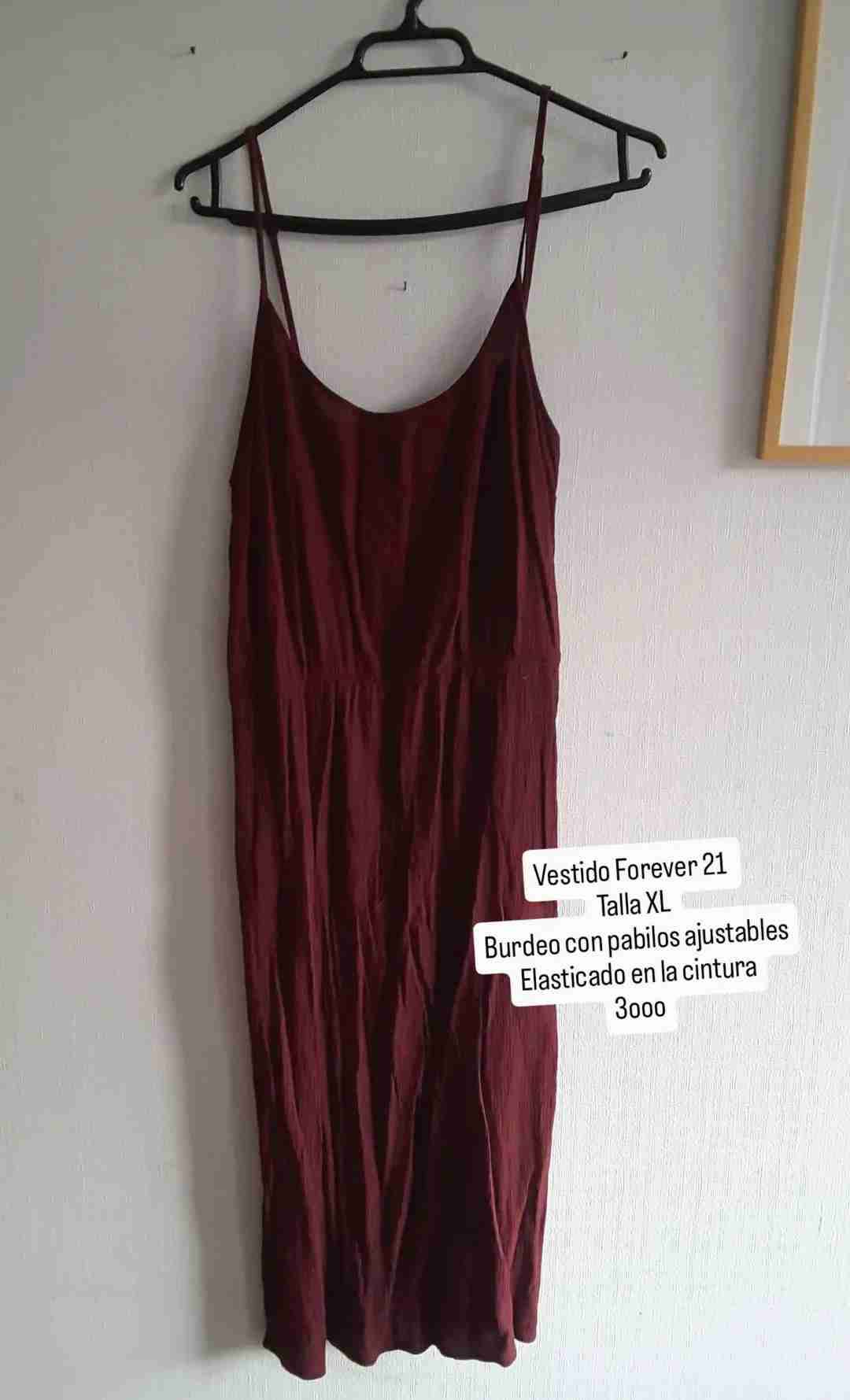 Vestido burdeo Forever 21 XL