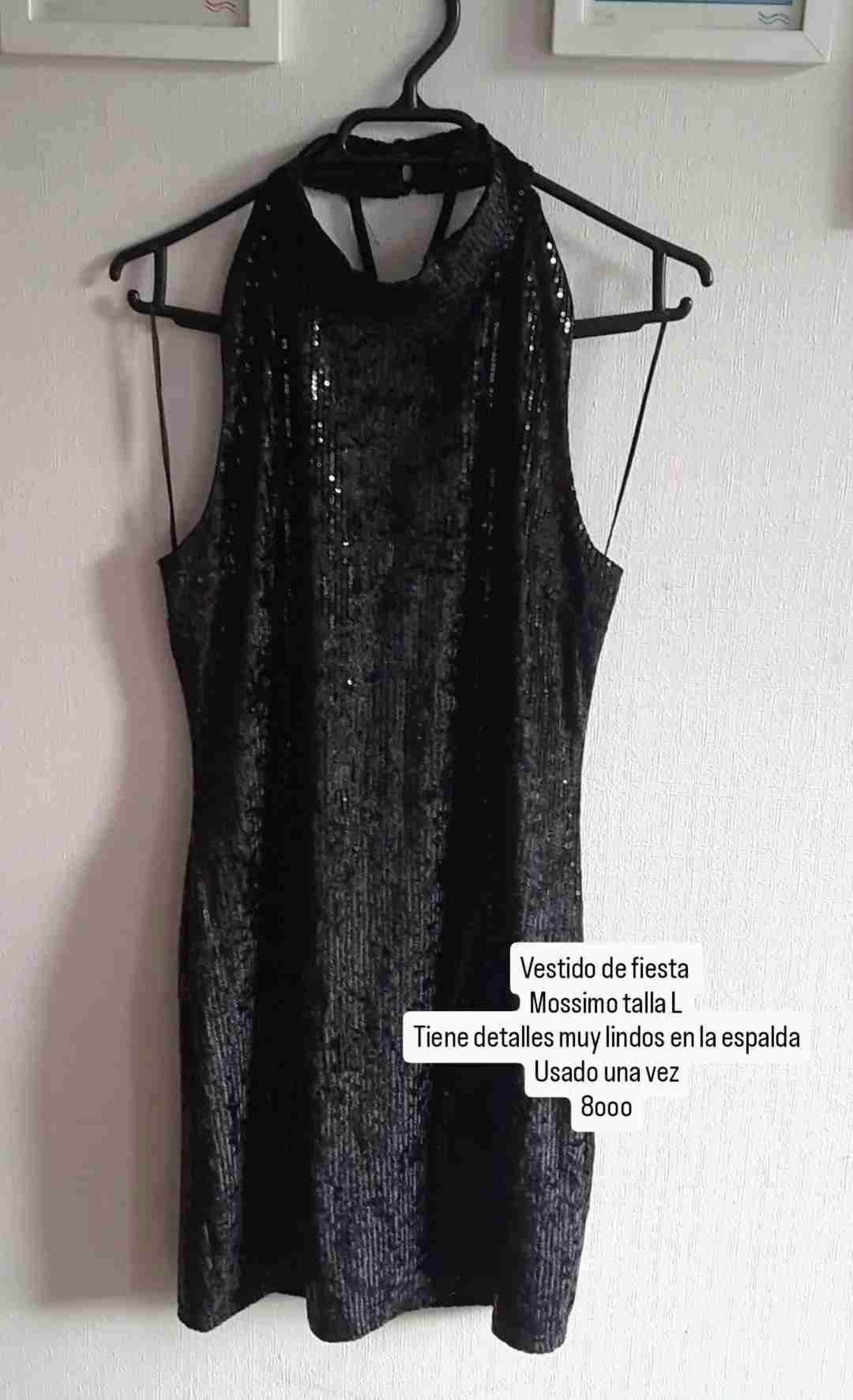 Vestido de fiesta negro con lentejuelas