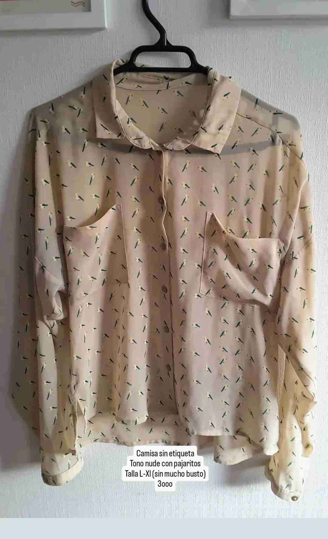 Blusa nude con pajaritos
