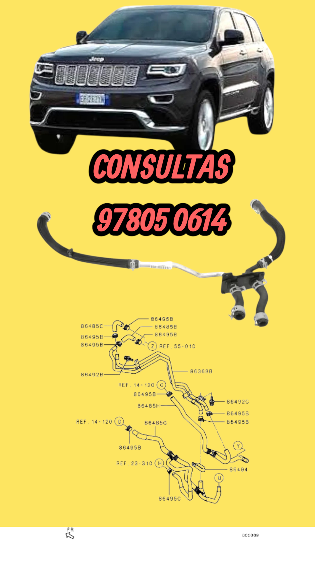 Manguera automotriz para Jeep