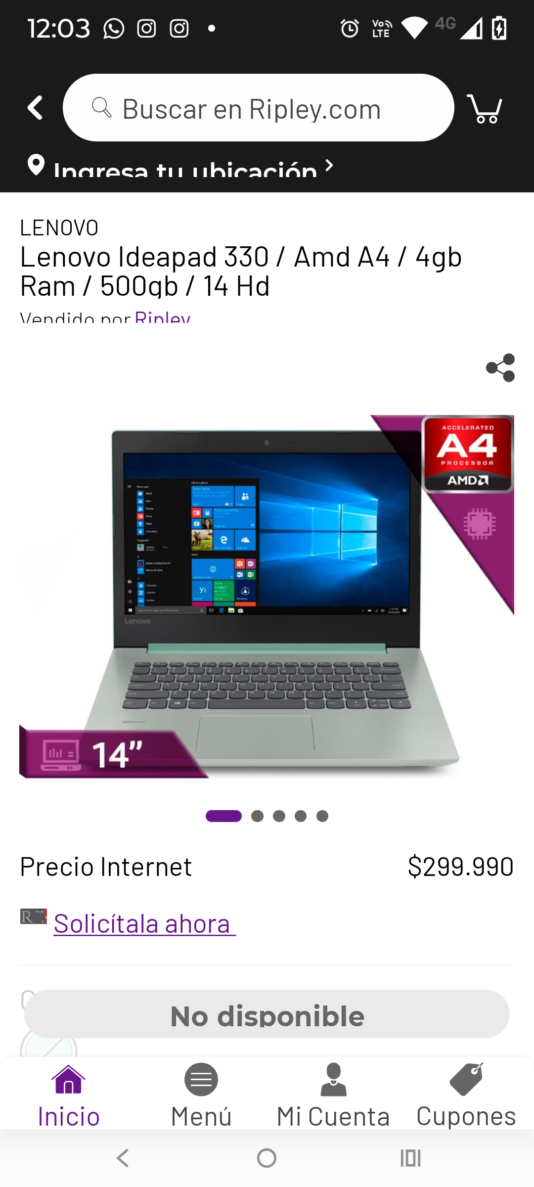 Laptop Lenovo IdeaPad 330 - miniatura 4