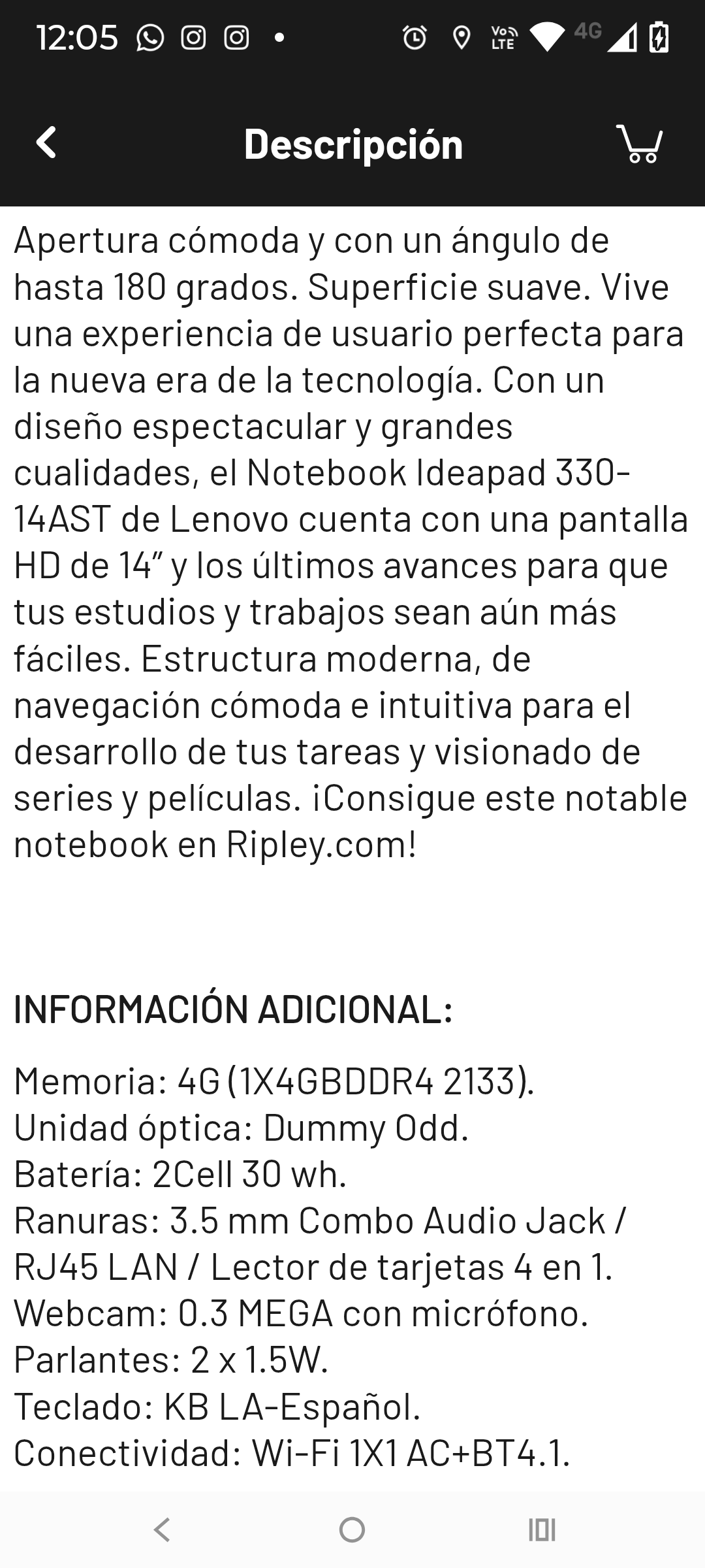 Laptop Lenovo IdeaPad 330 - miniatura 5