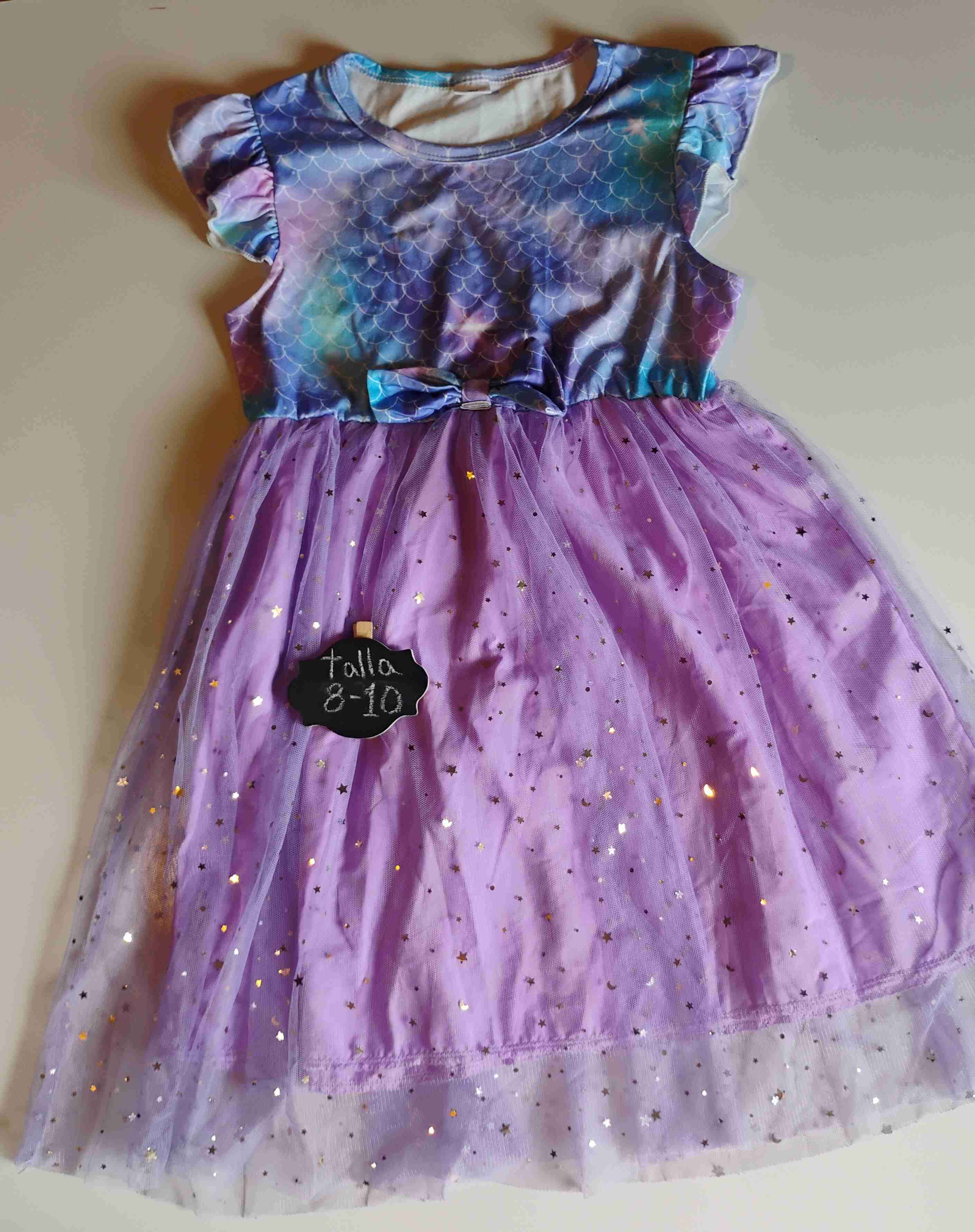 Vestido infantil estampado brillante
