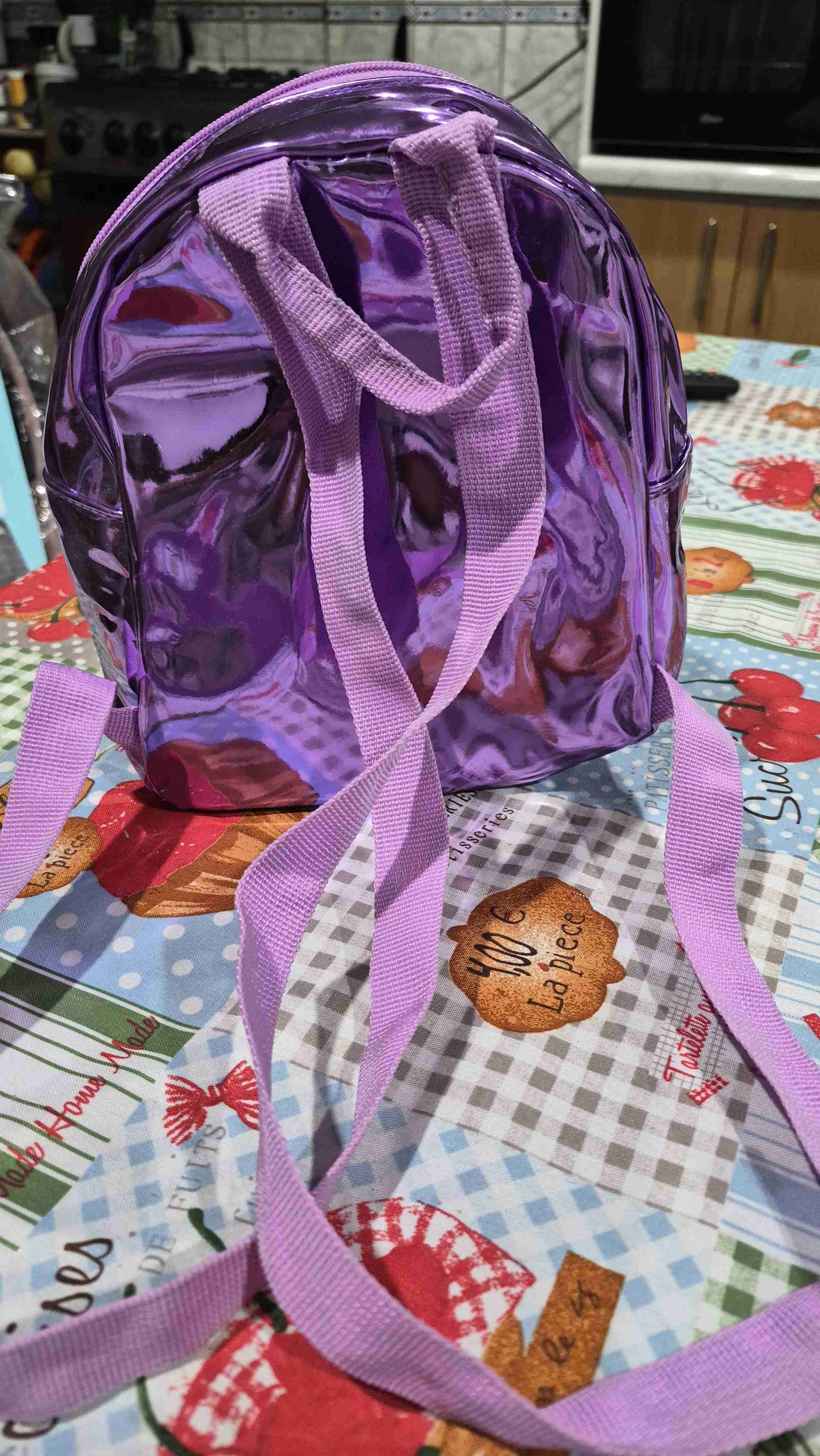 Mochila holográfica morada - miniatura 2