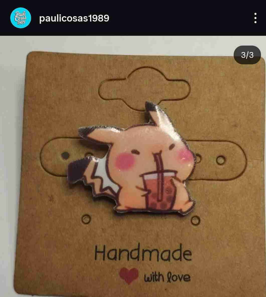 Pin handmade diseño Pikachu