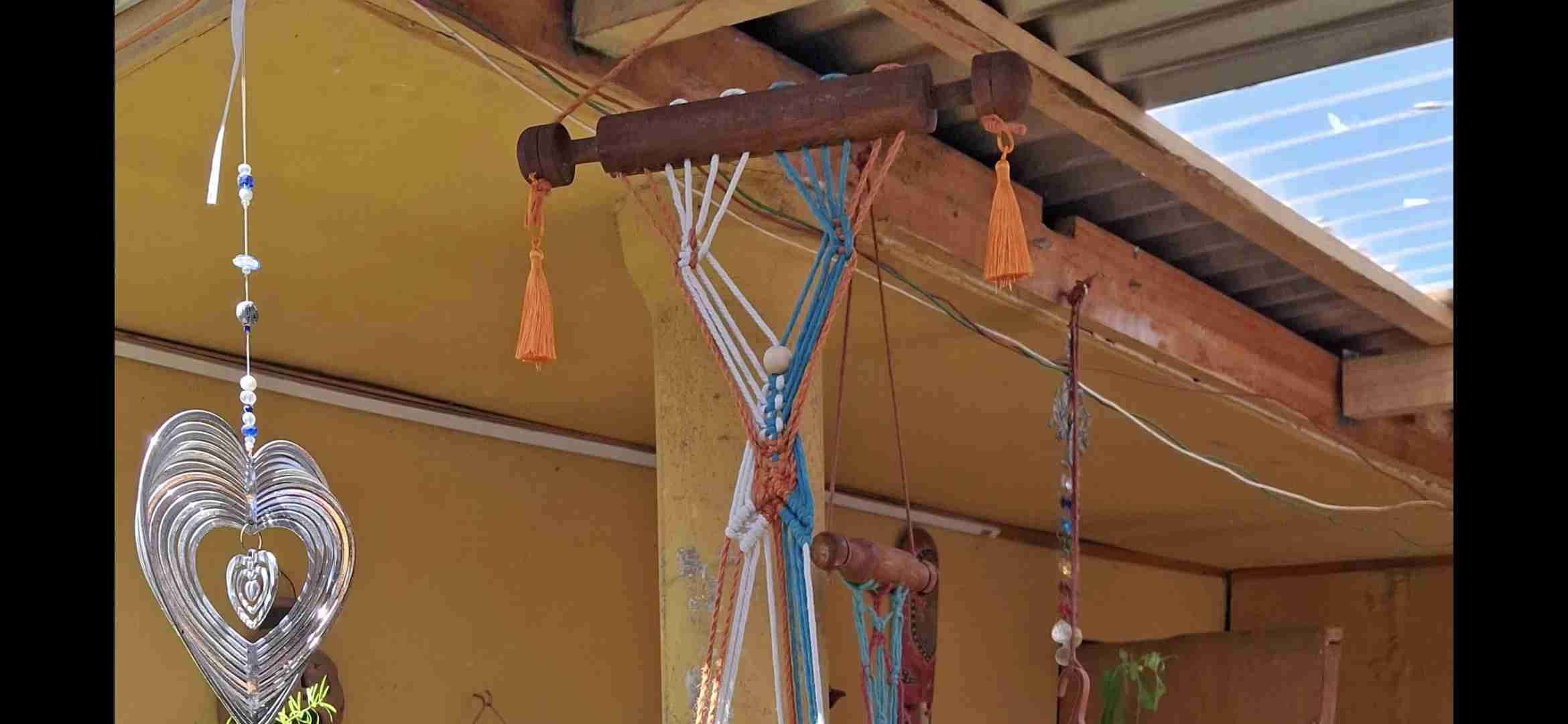 Colgante decorativo en macrame