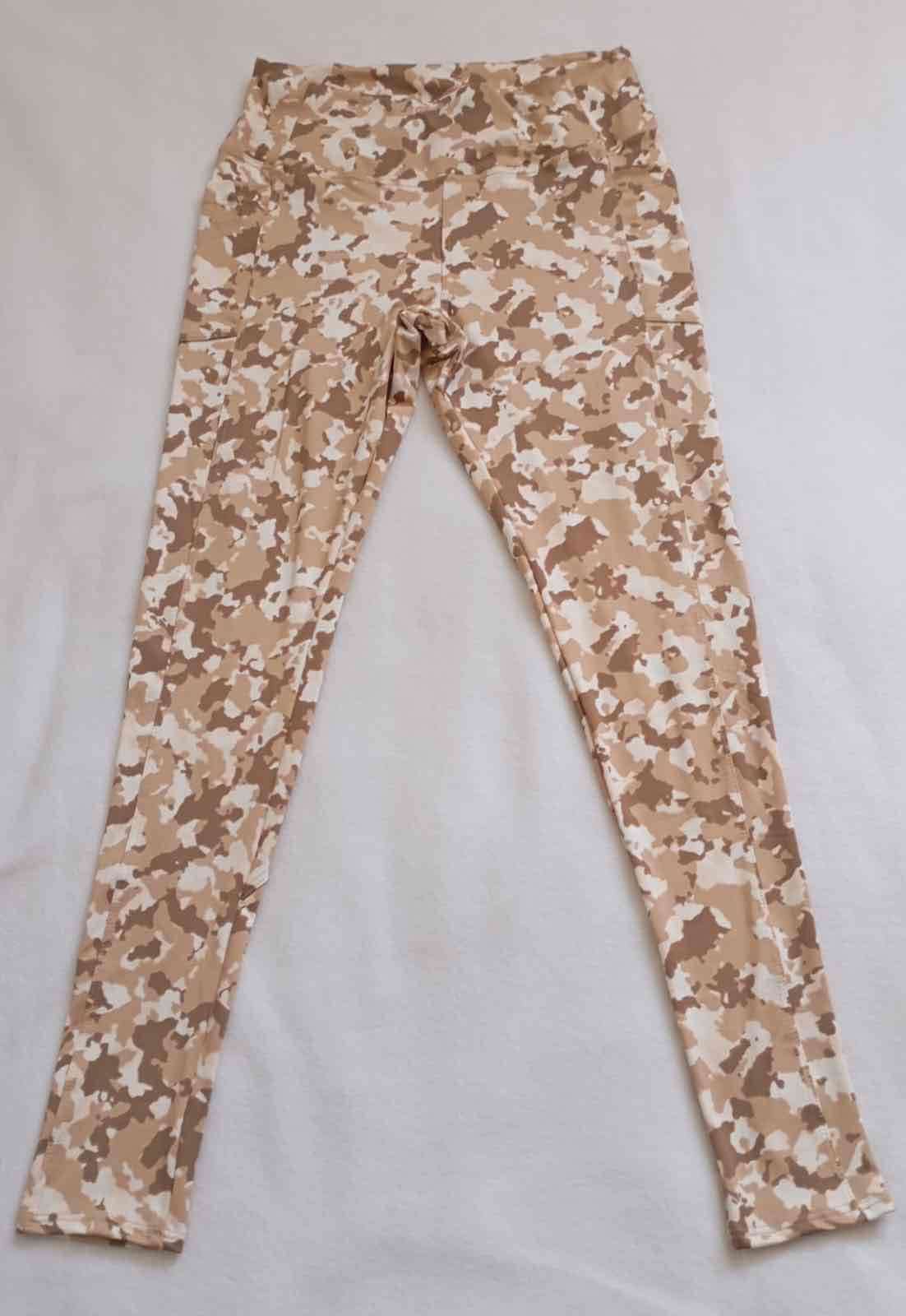 Leggings de camuflaje beige