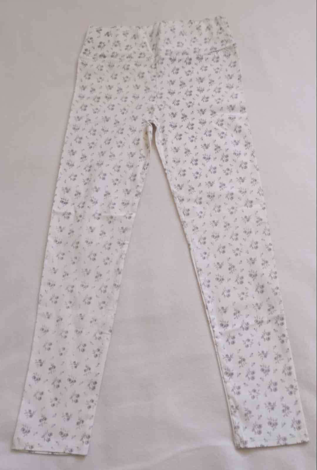 Leggings impresión floral blancas