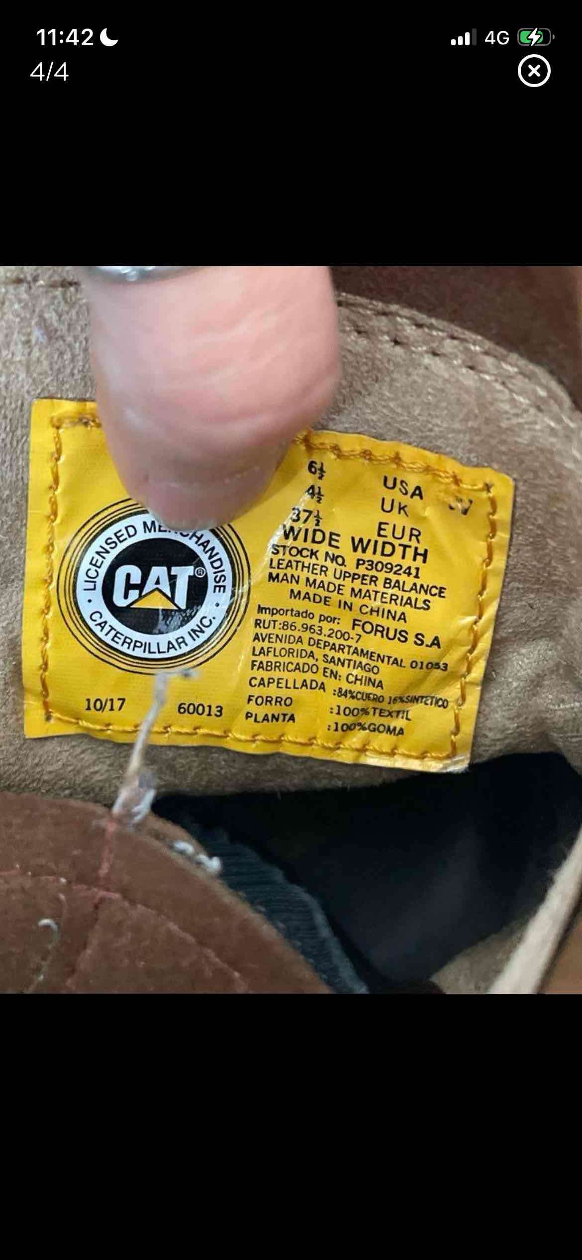 Botines Caterpillar café - miniatura 4