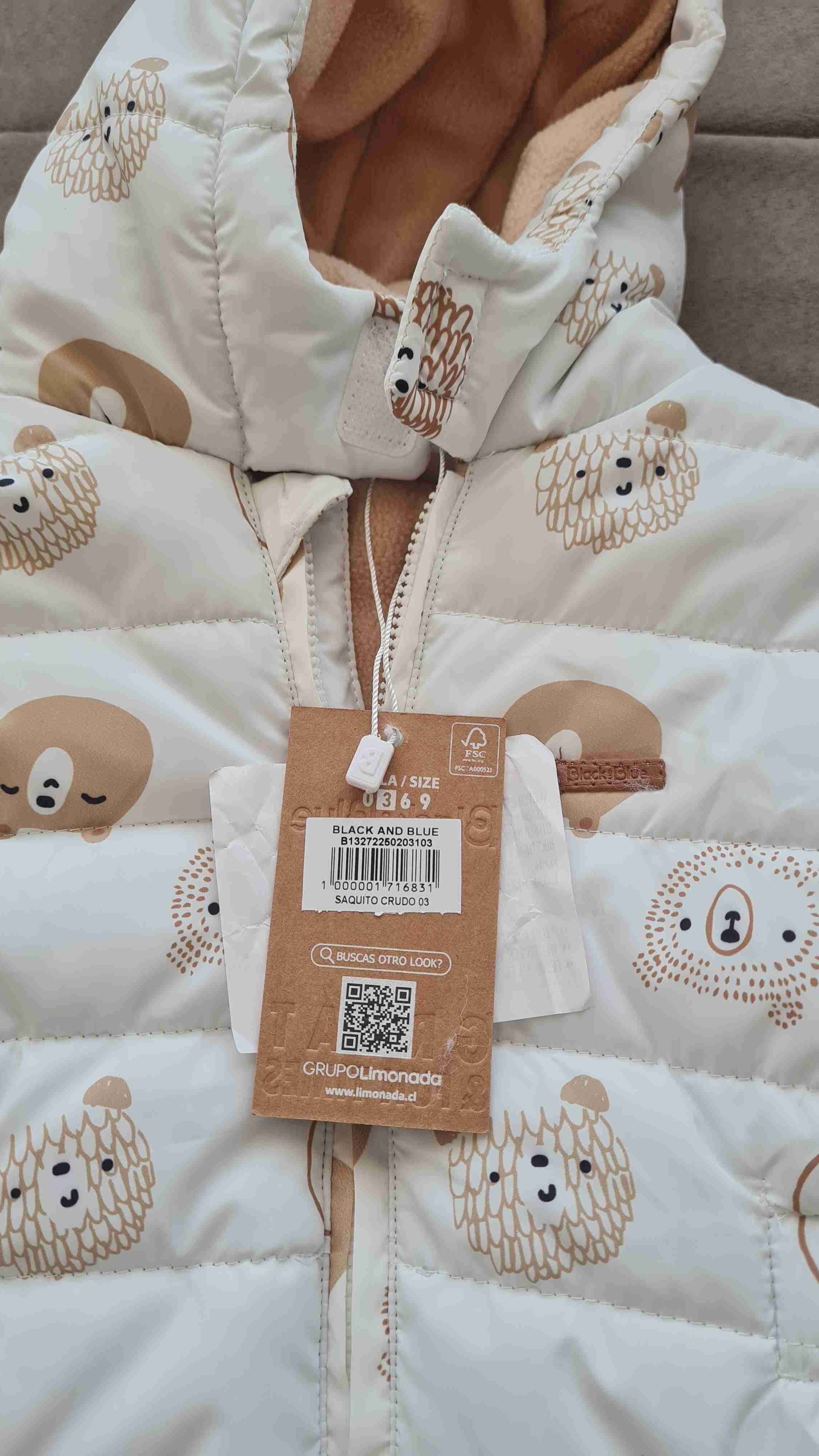 Enterito infantil con diseño de osos