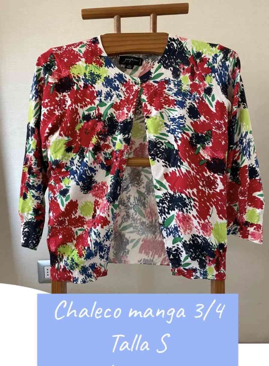 Chaleco manga 3/4 floral