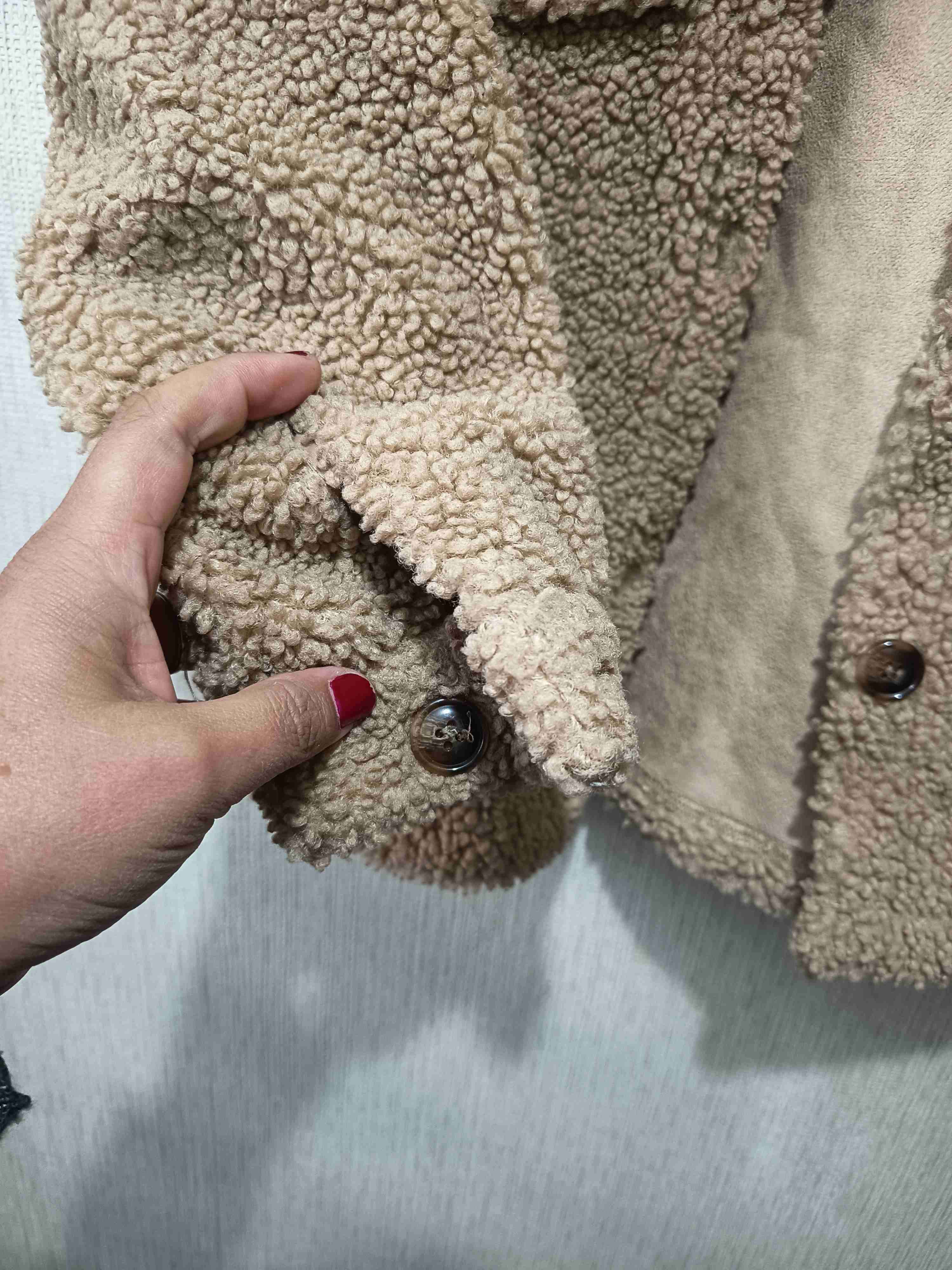 Chaqueta de niña  beige talla 12 - miniatura 4