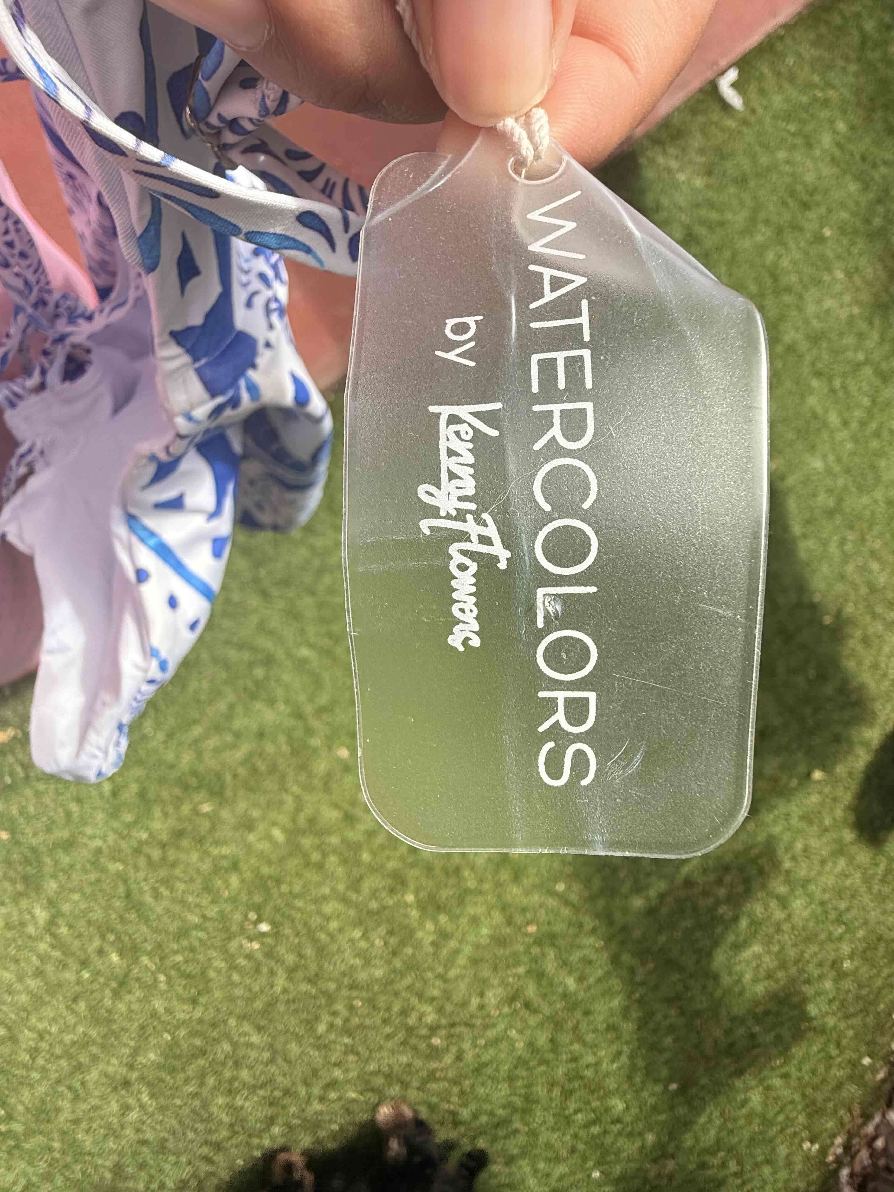 Traje de baño estampado azul y blanco Talla M - miniatura 3