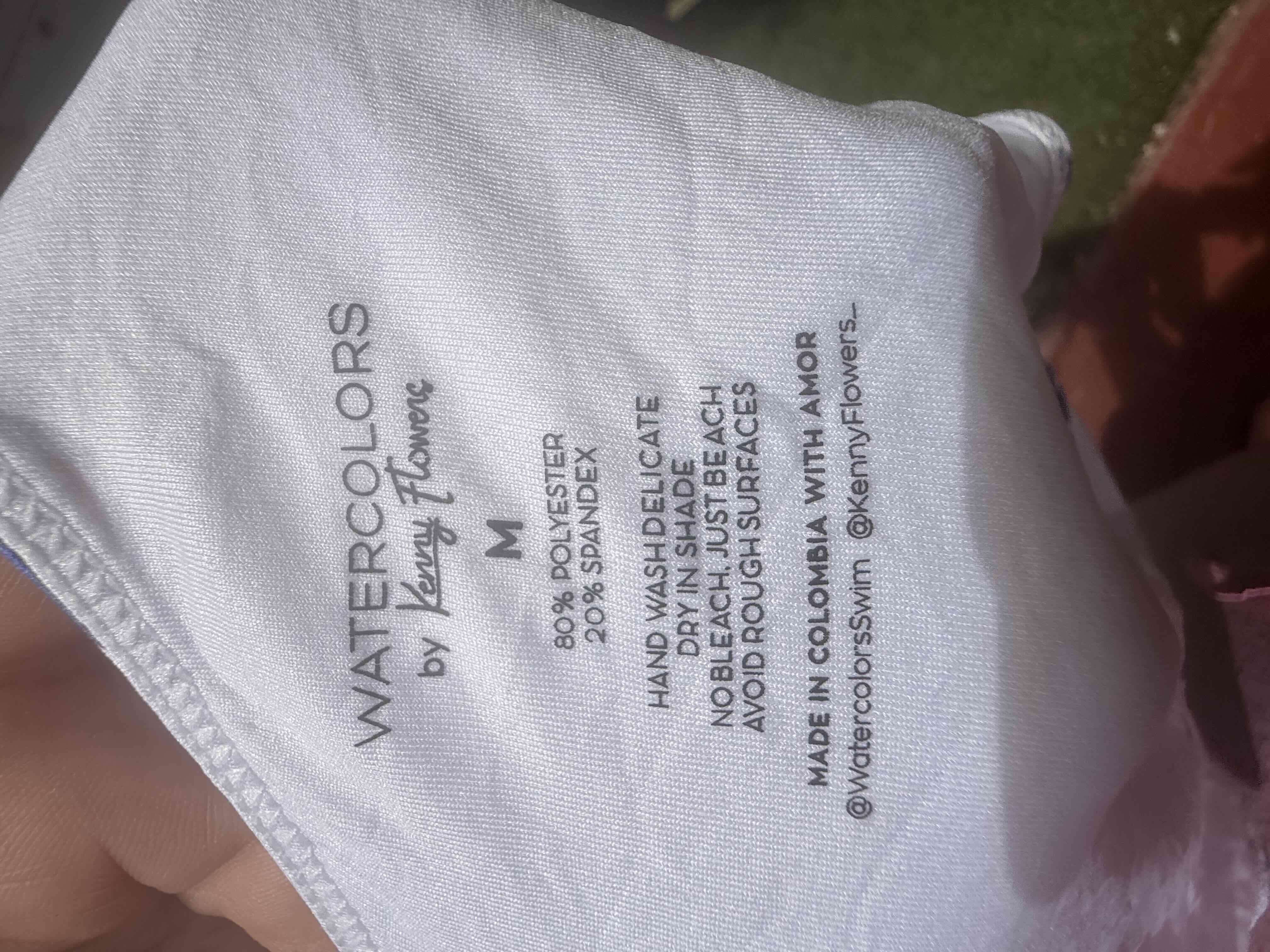 Traje de baño estampado azul y blanco Talla M - miniatura 4