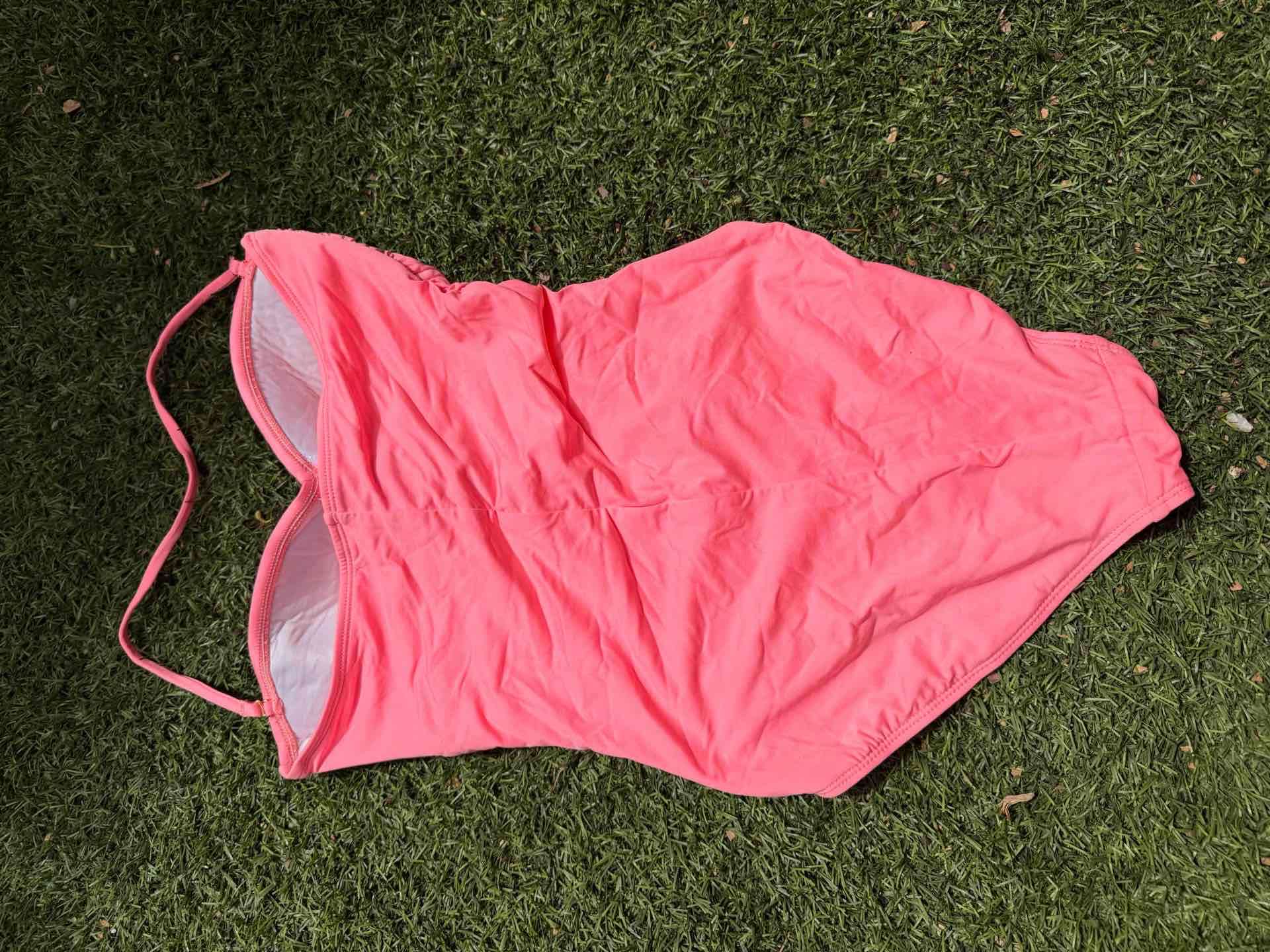 Traje de baño rosado fruncido Talla M - miniatura 2