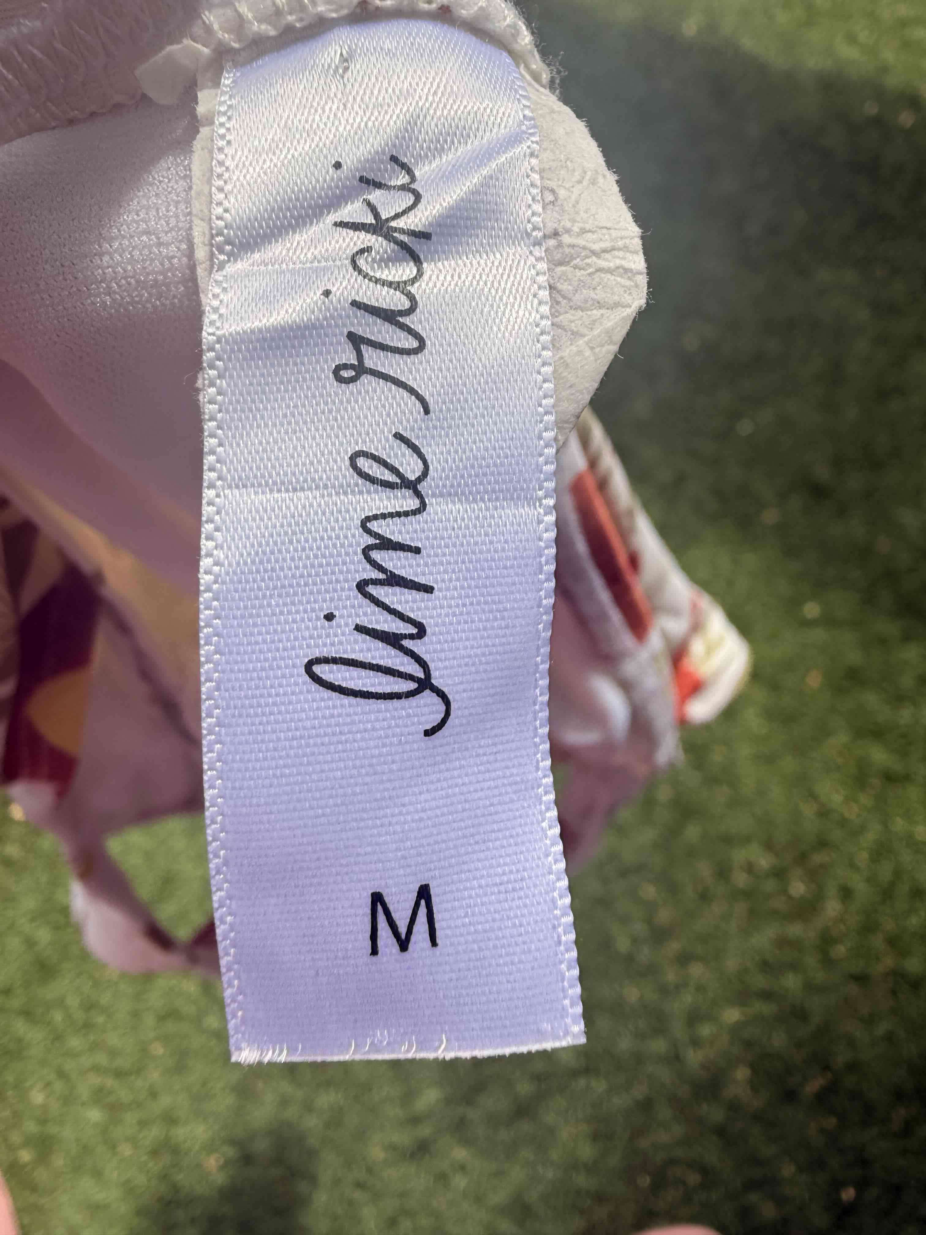 Traje de baño rosado fruncido Talla M - miniatura 3