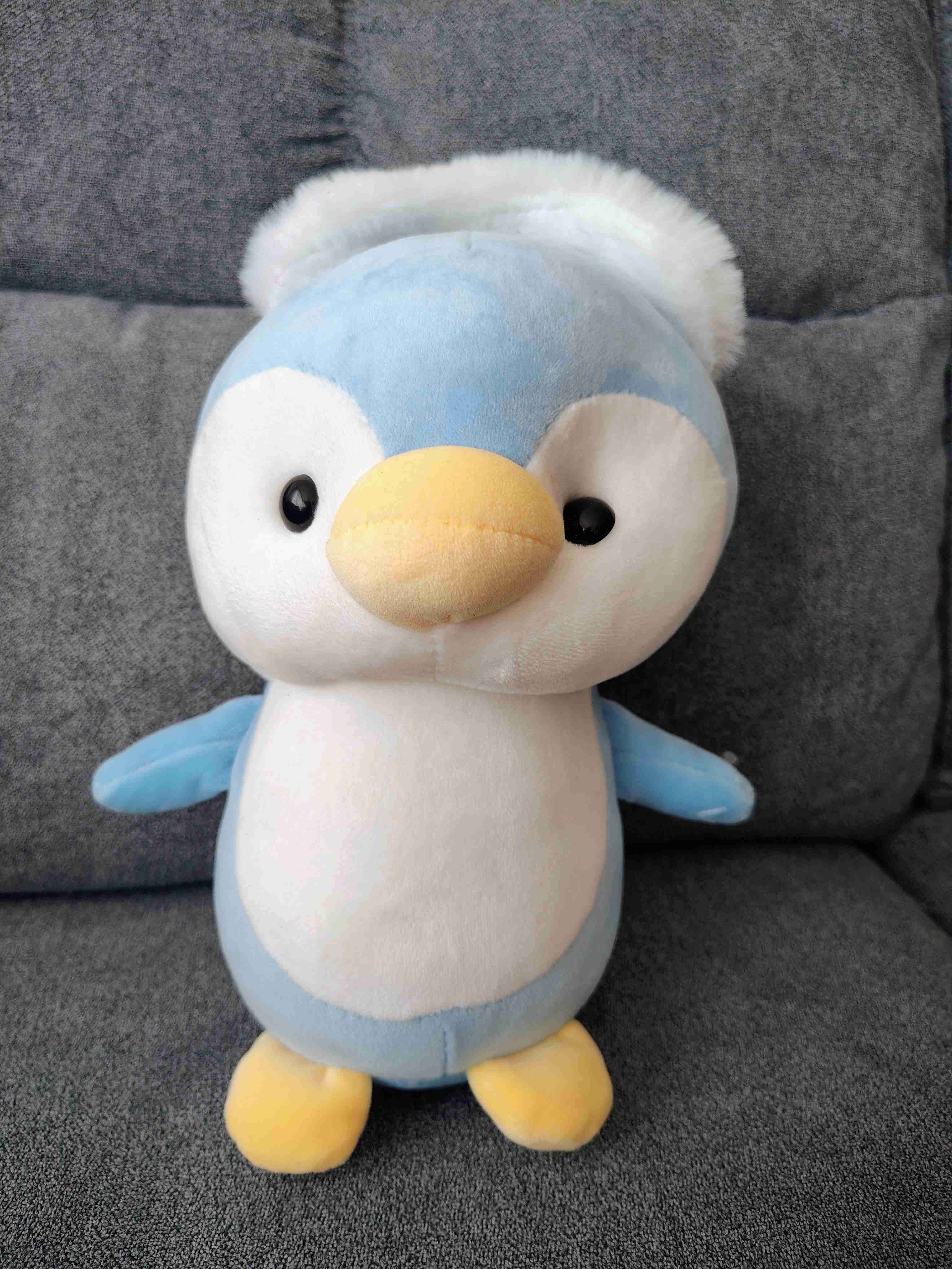 🐧 Peluche Pingüino con Gorro de Conejito
