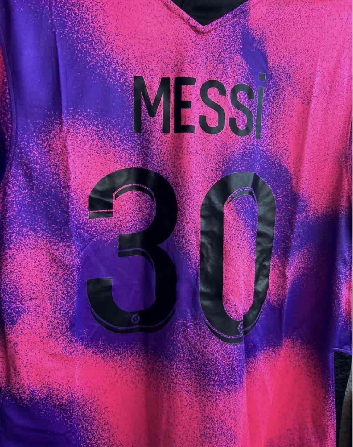 Camiseta PSG rosa Messi30 - miniatura 4