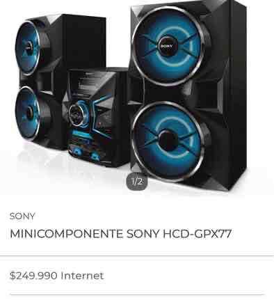 EQUIPO DE MÚSICA SONY - miniatura 2