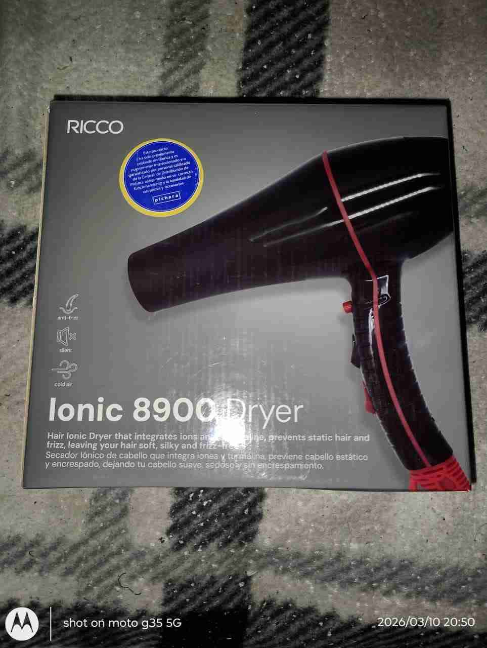 Secador de pelo iónico Ricco 8900