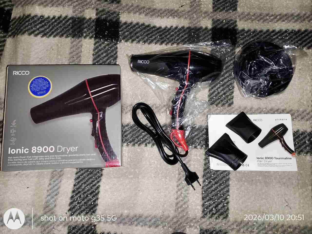 Secador de pelo iónico Ricco 8900 - miniatura 2